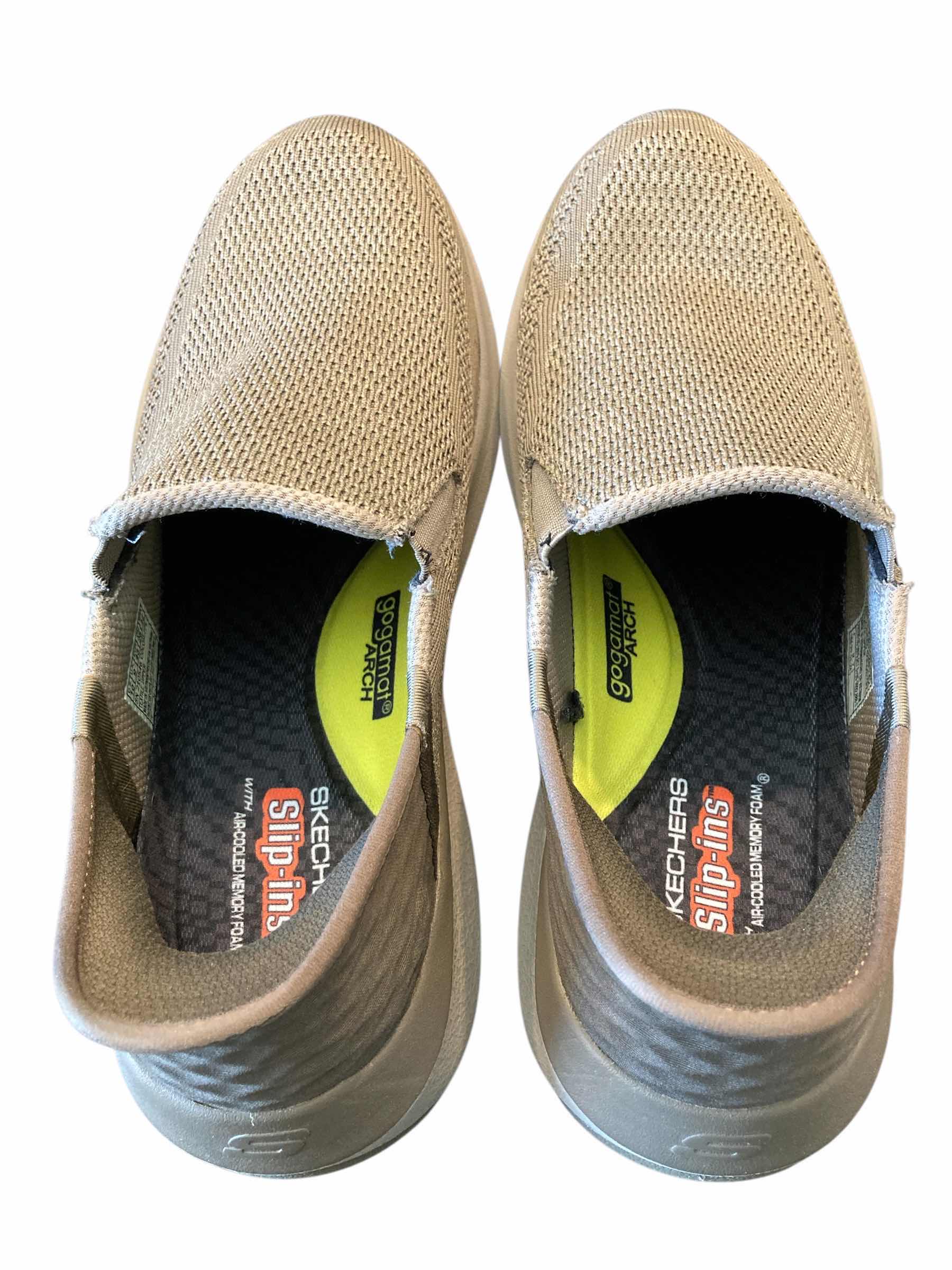 Photo 1 of SKECHERS MENS NEVILLE AIR COOLED MEMORY FOAM TAUPE SHOES SIZE 10