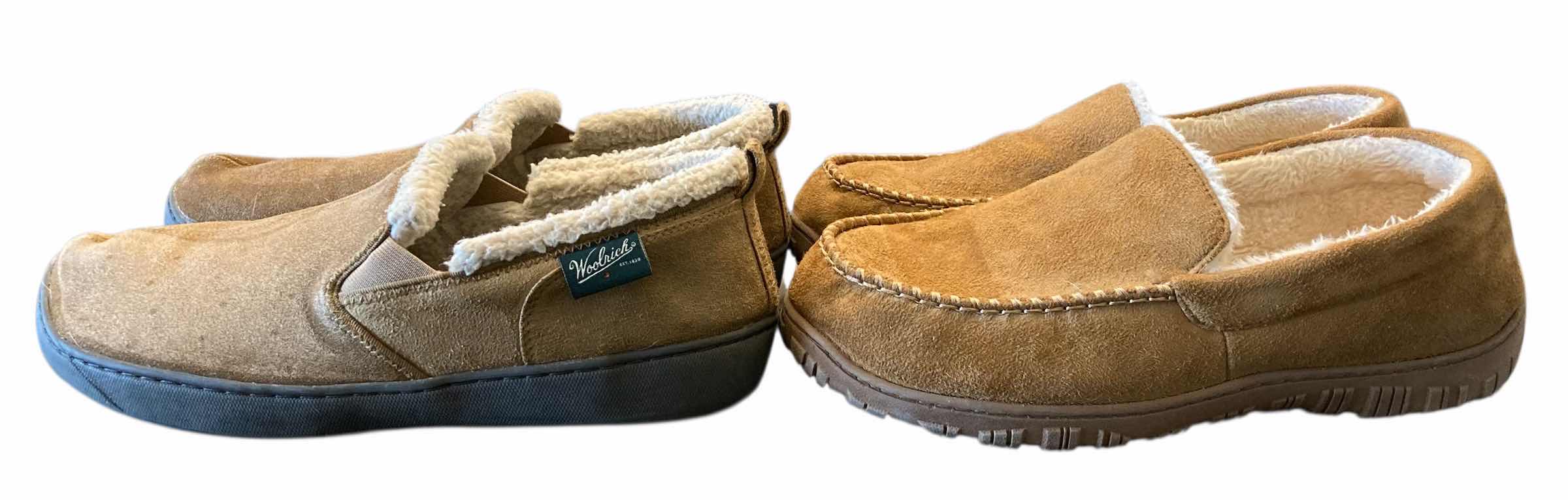 Photo 1 of WOOLRICH MENS LIGHT BROWN SLIPPERS & LIGHT BROWN LOAFERS SIZE 11