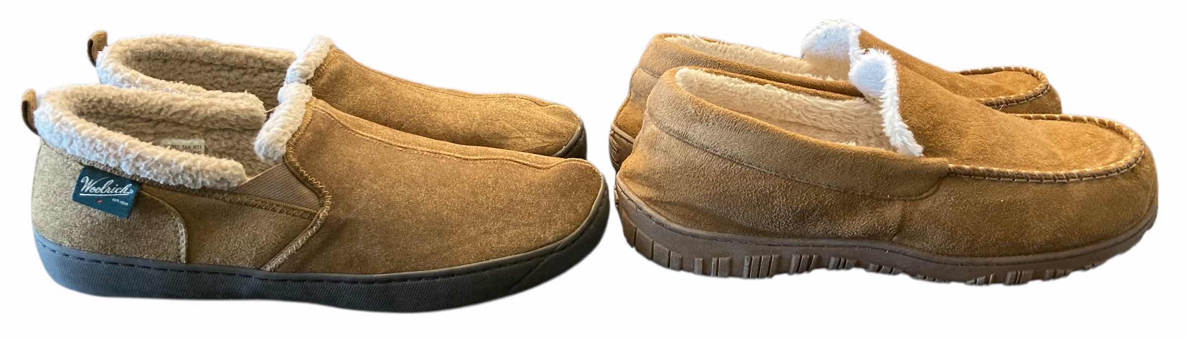 Photo 1 of WOOLRICH MENS LIGHT BROWN SLIPPERS & LIGHT BROWN LOAFERS SIZE 11
