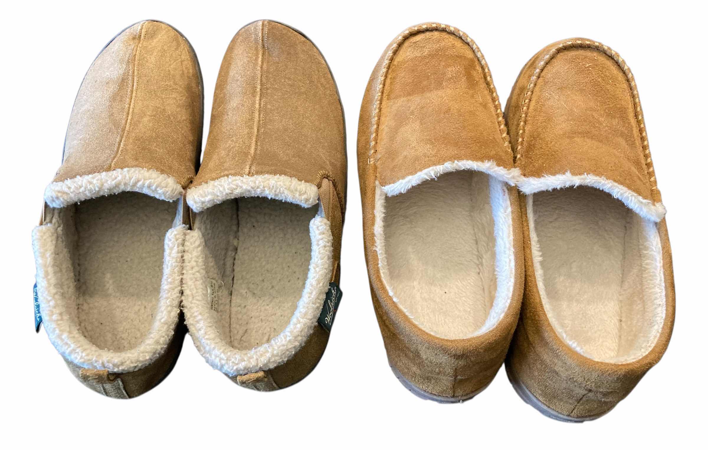 Photo 1 of WOOLRICH MENS LIGHT BROWN SLIPPERS & LIGHT BROWN LOAFERS SIZE 11