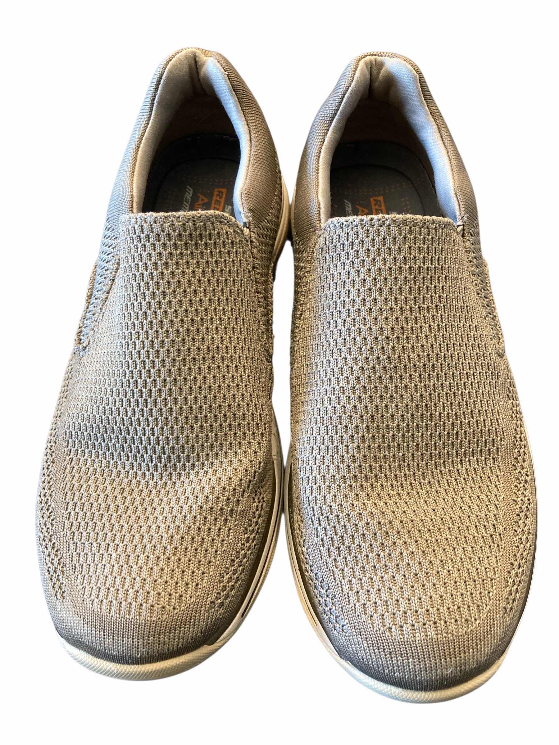 Photo 1 of SKECHERS MENS RELAXED FIT EXPECTED GOMEL CASUAL SLIP ON TAUPE SNEAKERS SIZE 10