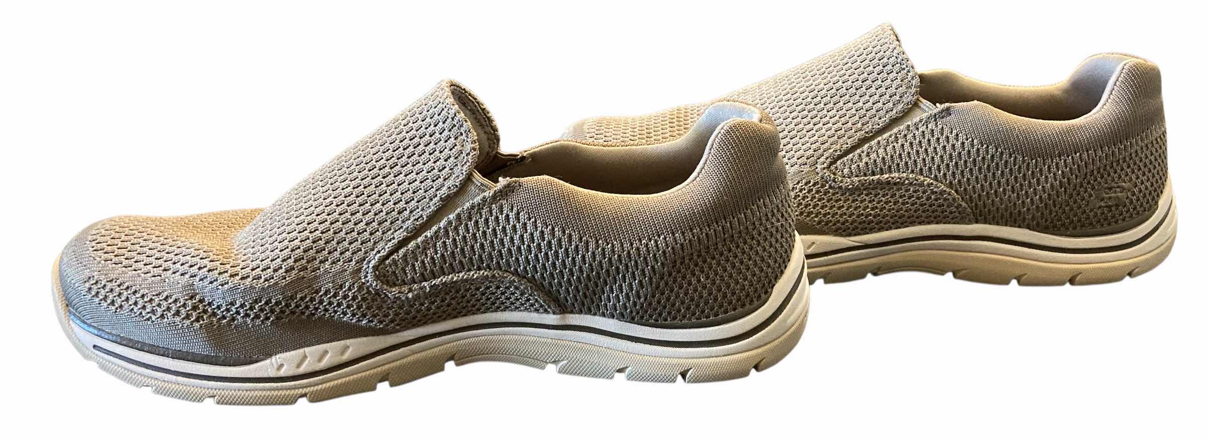 Photo 1 of SKECHERS MENS RELAXED FIT EXPECTED GOMEL CASUAL SLIP ON TAUPE SNEAKERS SIZE 10
