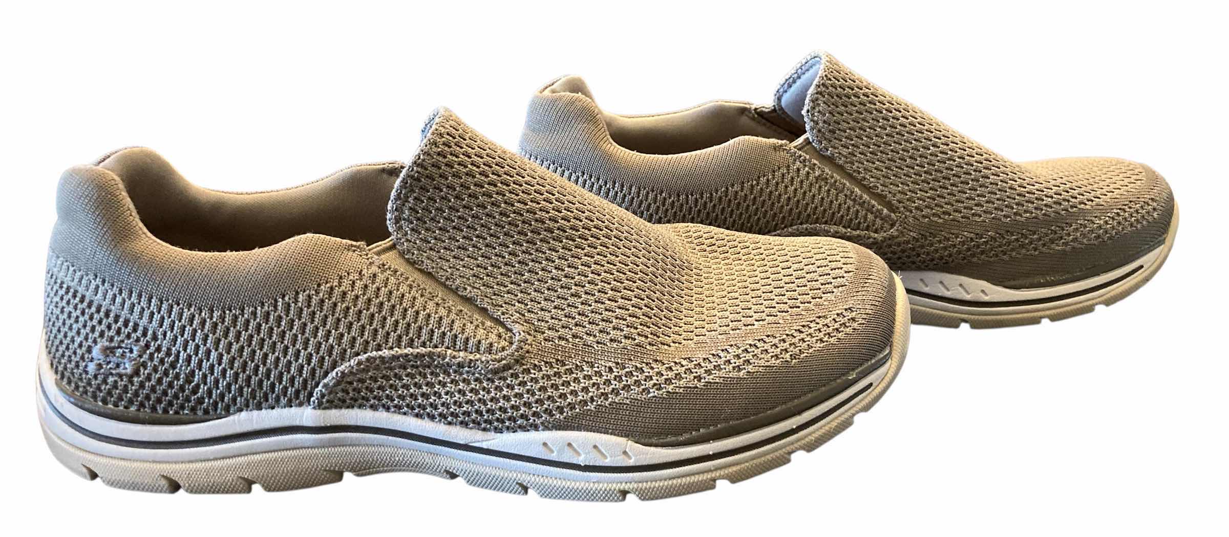 Photo 1 of SKECHERS MENS RELAXED FIT EXPECTED GOMEL CASUAL SLIP ON TAUPE SNEAKERS SIZE 10