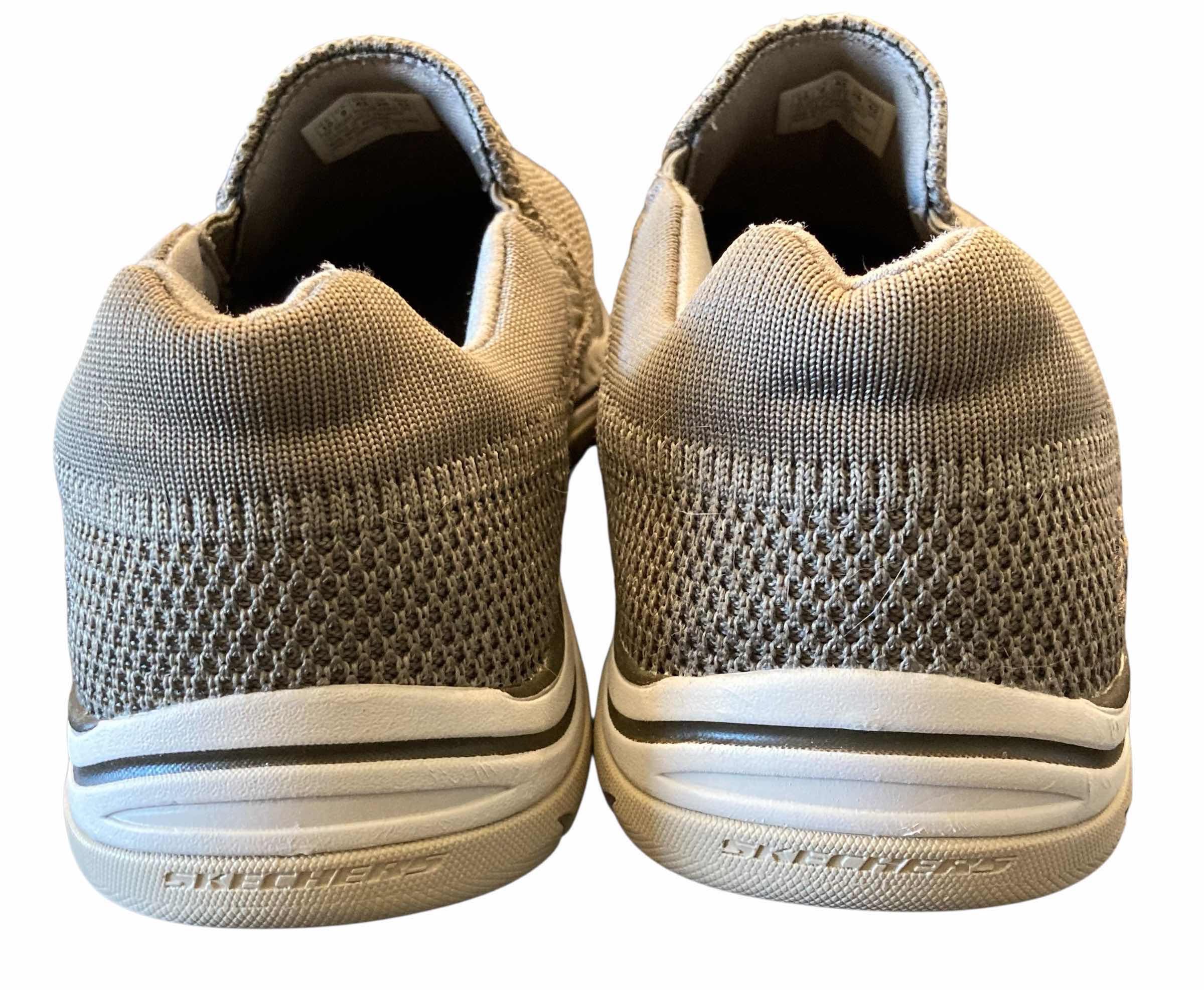 Photo 1 of SKECHERS MENS RELAXED FIT EXPECTED GOMEL CASUAL SLIP ON TAUPE SNEAKERS SIZE 10