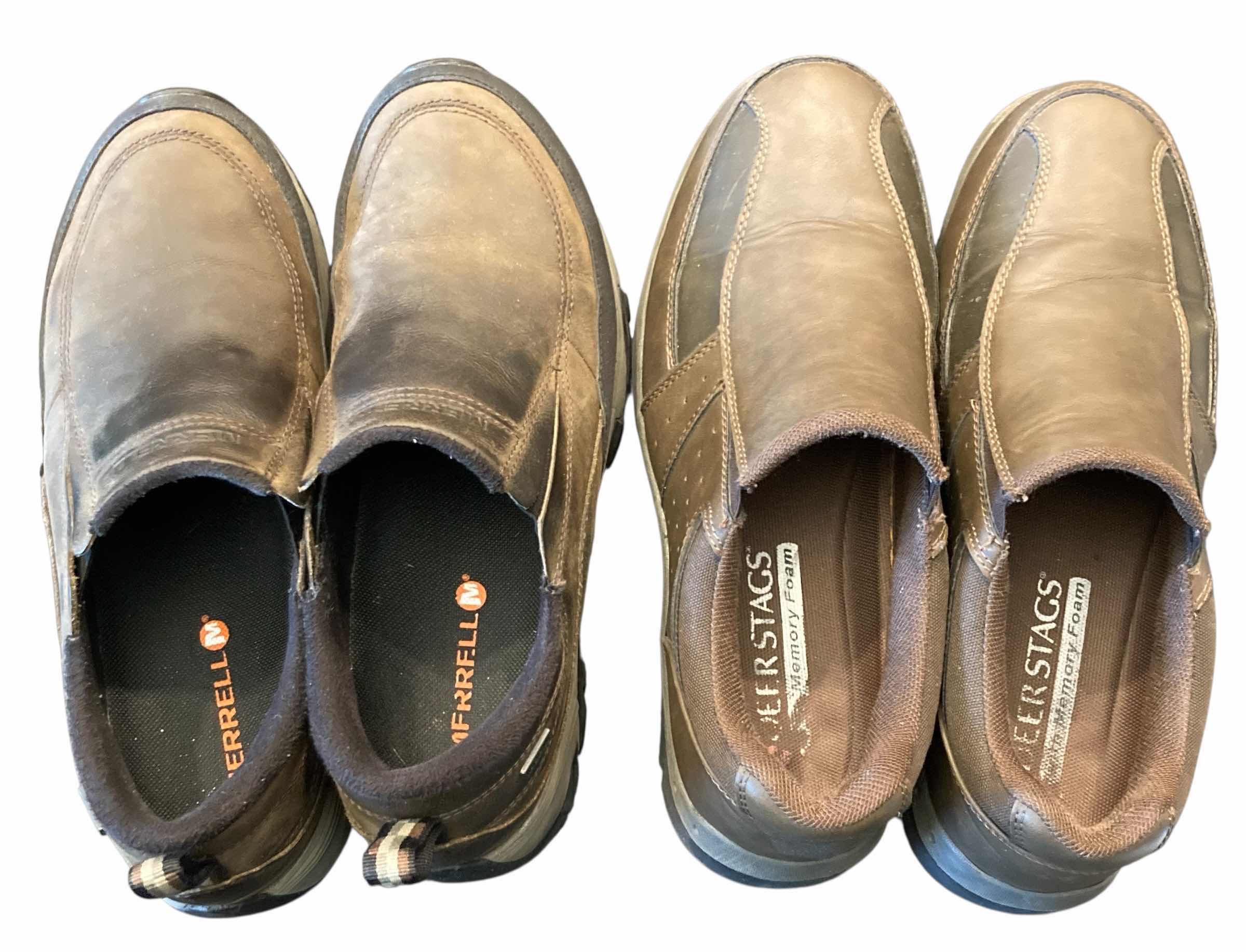 Photo 1 of MERRELL MENS COLDPACK ICE MOCK WATERPROOF BROWN WINTER SHOES & DEER STAGS EVEREST2 COMFORT SLIP ON SHOES SIZE 10