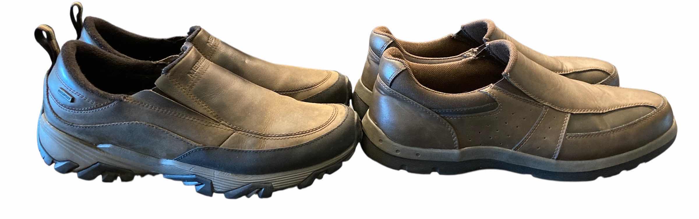 Photo 1 of MERRELL MENS COLDPACK ICE MOCK WATERPROOF BROWN WINTER SHOES & DEER STAGS EVEREST2 COMFORT SLIP ON SHOES SIZE 10