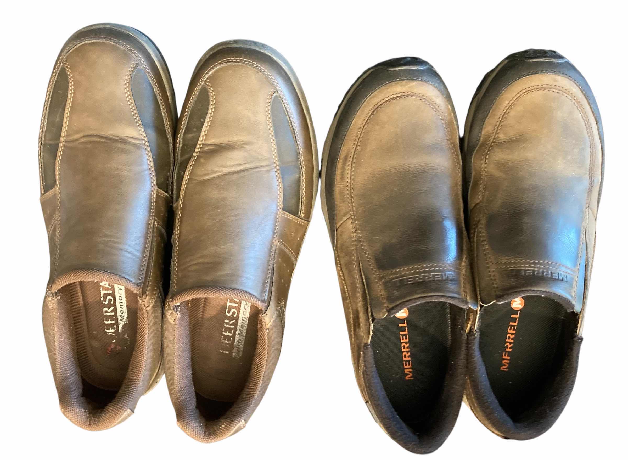 Photo 1 of MERRELL MENS COLDPACK ICE MOCK WATERPROOF BROWN WINTER SHOES & DEER STAGS EVEREST2 COMFORT SLIP ON SHOES SIZE 10
