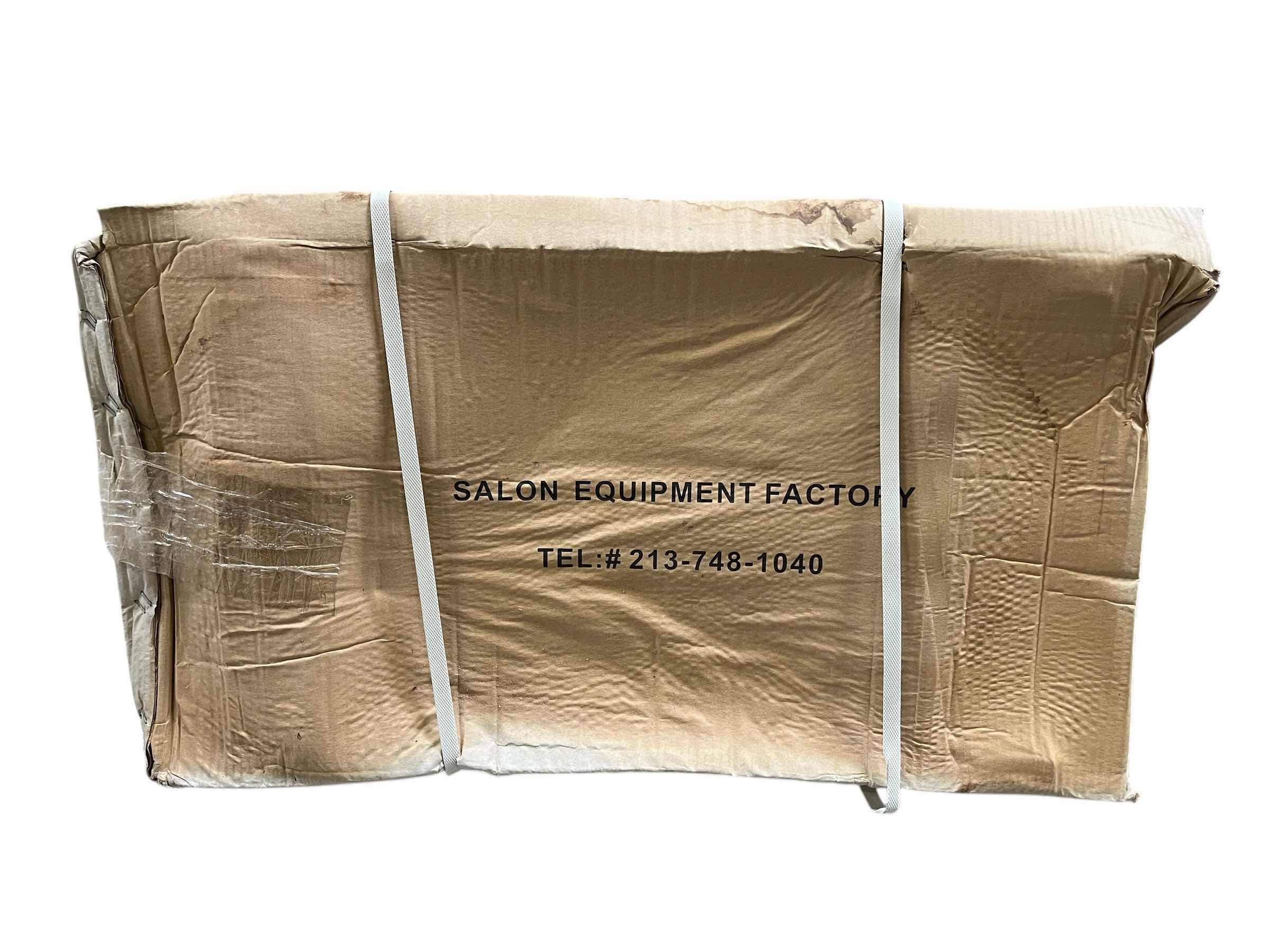 Photo 1 of SALON EQUIPMENT FACTORY BLACK LEATHER CHROME FRAME SALON CHAIR TOPS ONLY SET OF 4 (READ NOTES)