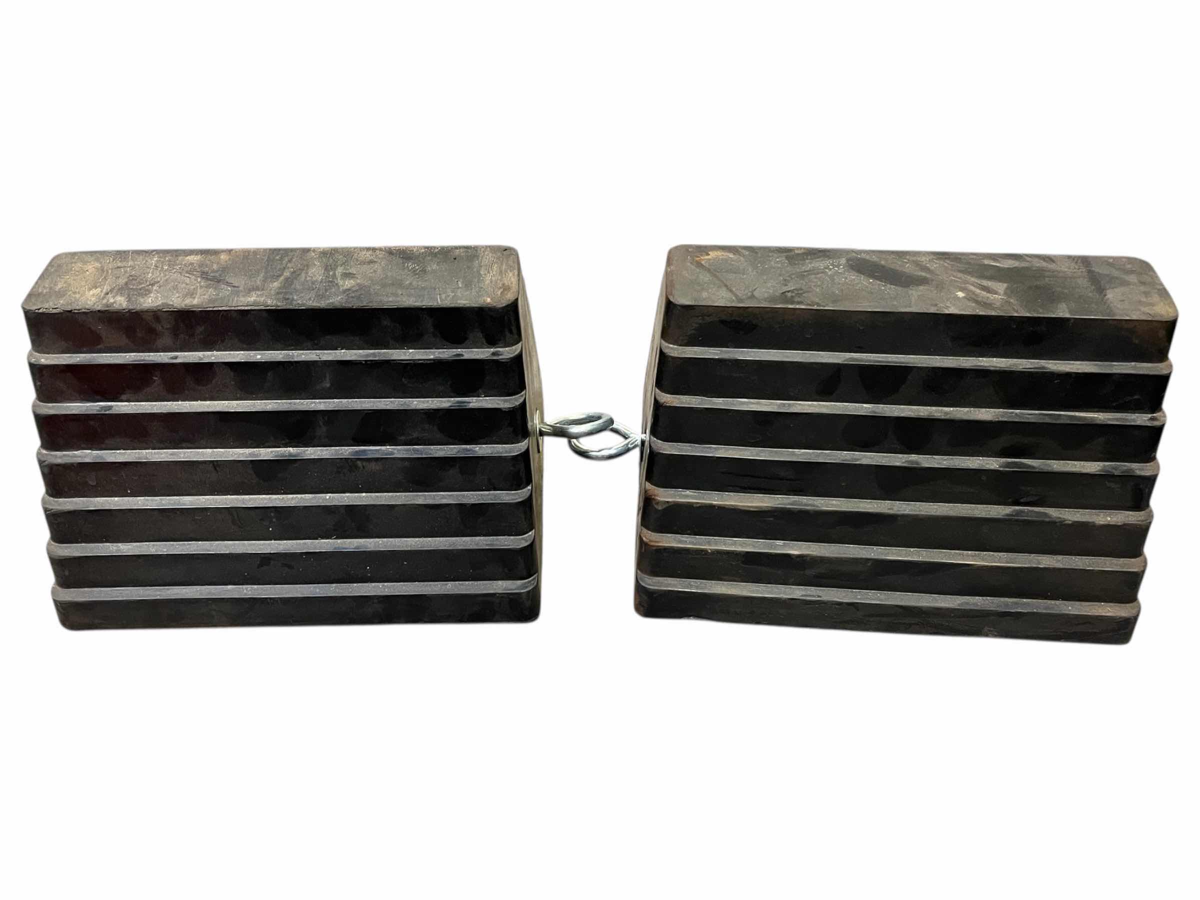 Photo 1 of $30. HAUL MASTER RUBBER WHEEL CHOCKS W EYEBOLT (2) 69828