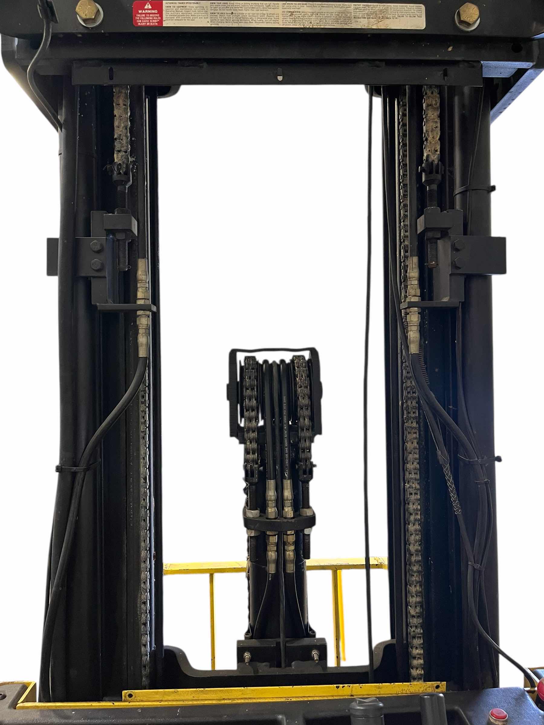 Photo 1 of HYSTER ELECTRIC STAND UP LIFT TRUCK FORKLIFT MODEL N40FR YR.2000 & EXIDE LOAD HOG FORKLIFT CHARGER MODEL LH1-12-850 (READ NOTES)