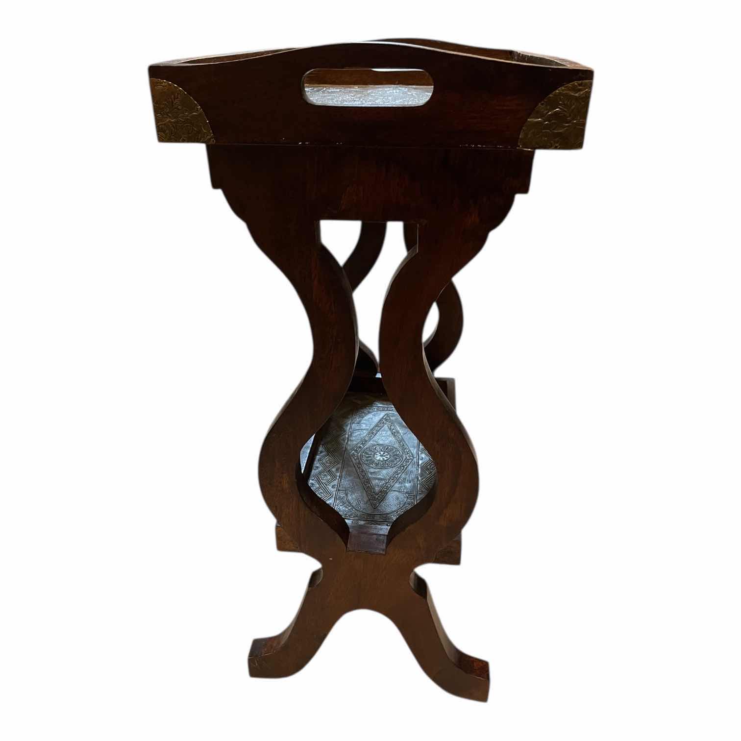 Photo 1 of PIER ONE IMPORTS SARI TRAY END TABLE 18” X 12” H26”