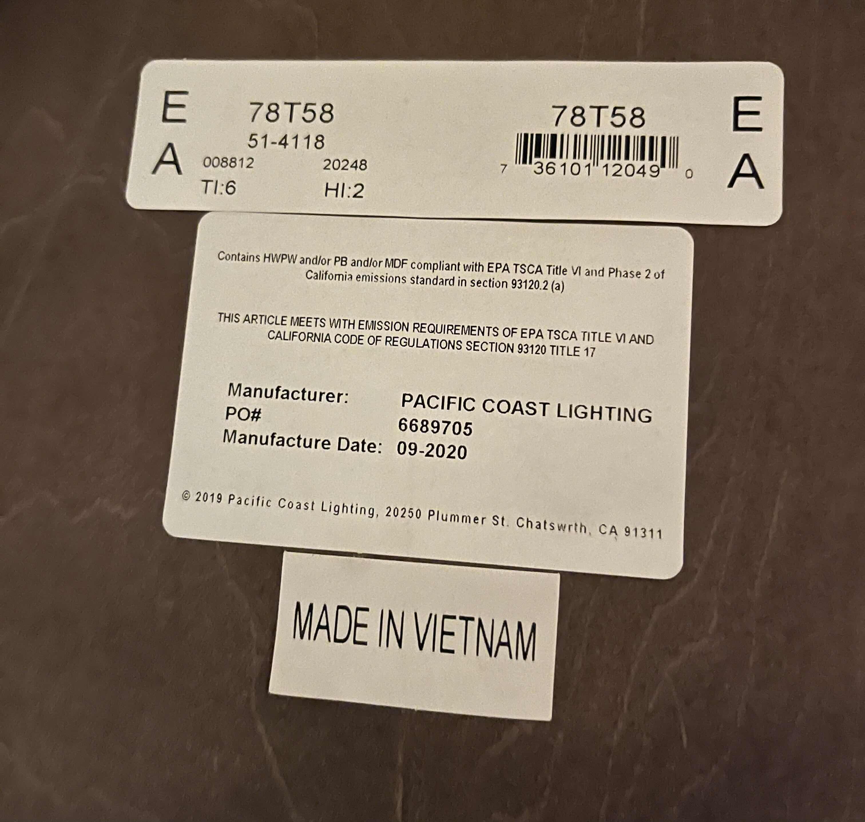 Photo 1 of PACIFIC COAST LIGHTING 2 TIER MAHOGANY WOOD FINISH ACCENT TABLE W GLASS INSERT 20” X 24”