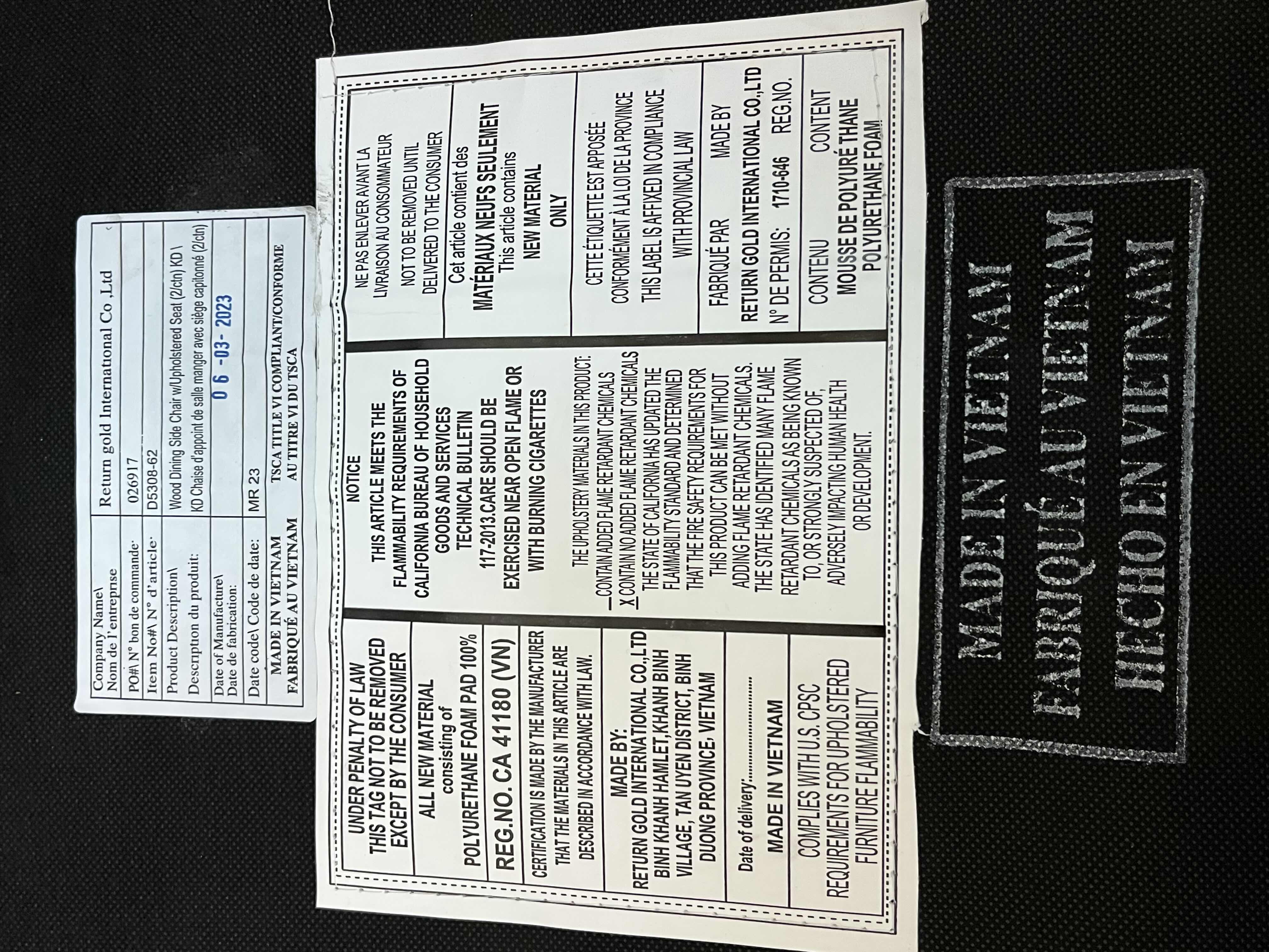 Photo 1 of $150.   BRIGHTON DARK BROWN WOOD FINISH OFF-WHITE TWEED CUSHION DINING ACCENT CHAIR 19.5” X 25” H38”