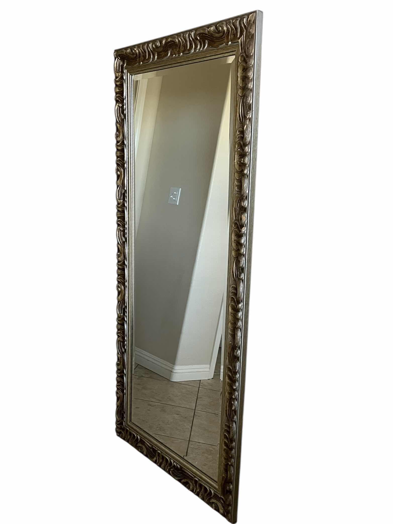 Photo 1 of ORNATE FRAMED FULL SIZE MIRROR 31.5” X 65.5”