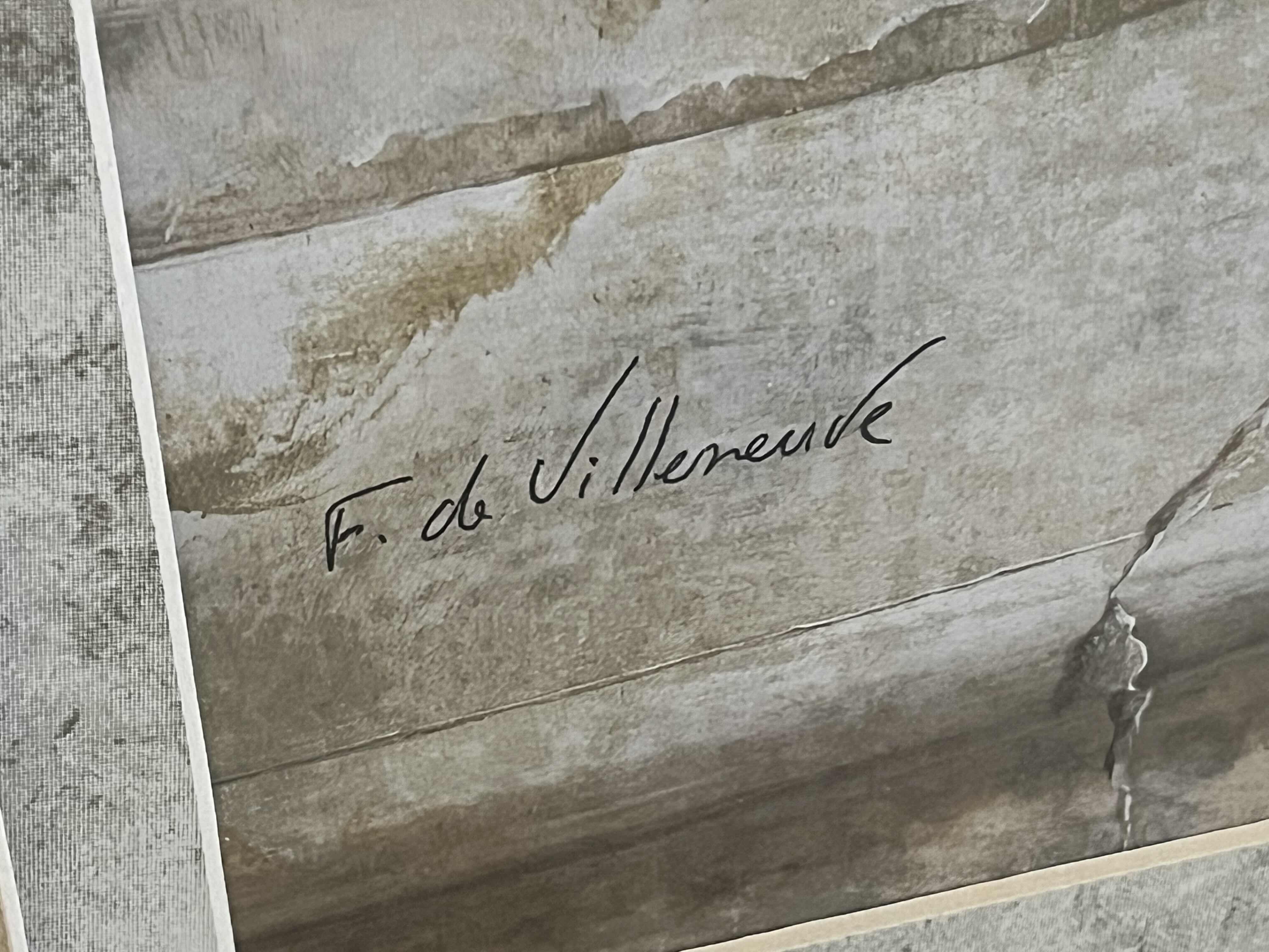 Photo 1 of ART IN MOTION LEMON STAIRWELL BY FABRICE DE VILLENEUVE FRAMED ARTWORK 36” X 44”