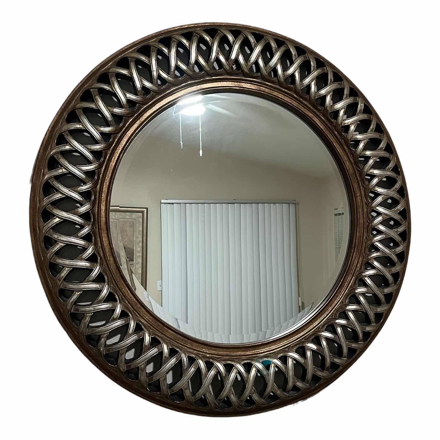 Photo 1 of $585.   UTTERMOST ENTWINED ANTIQUE SILVER & GOLD FINISH FRAMED MIRROR 44.5”