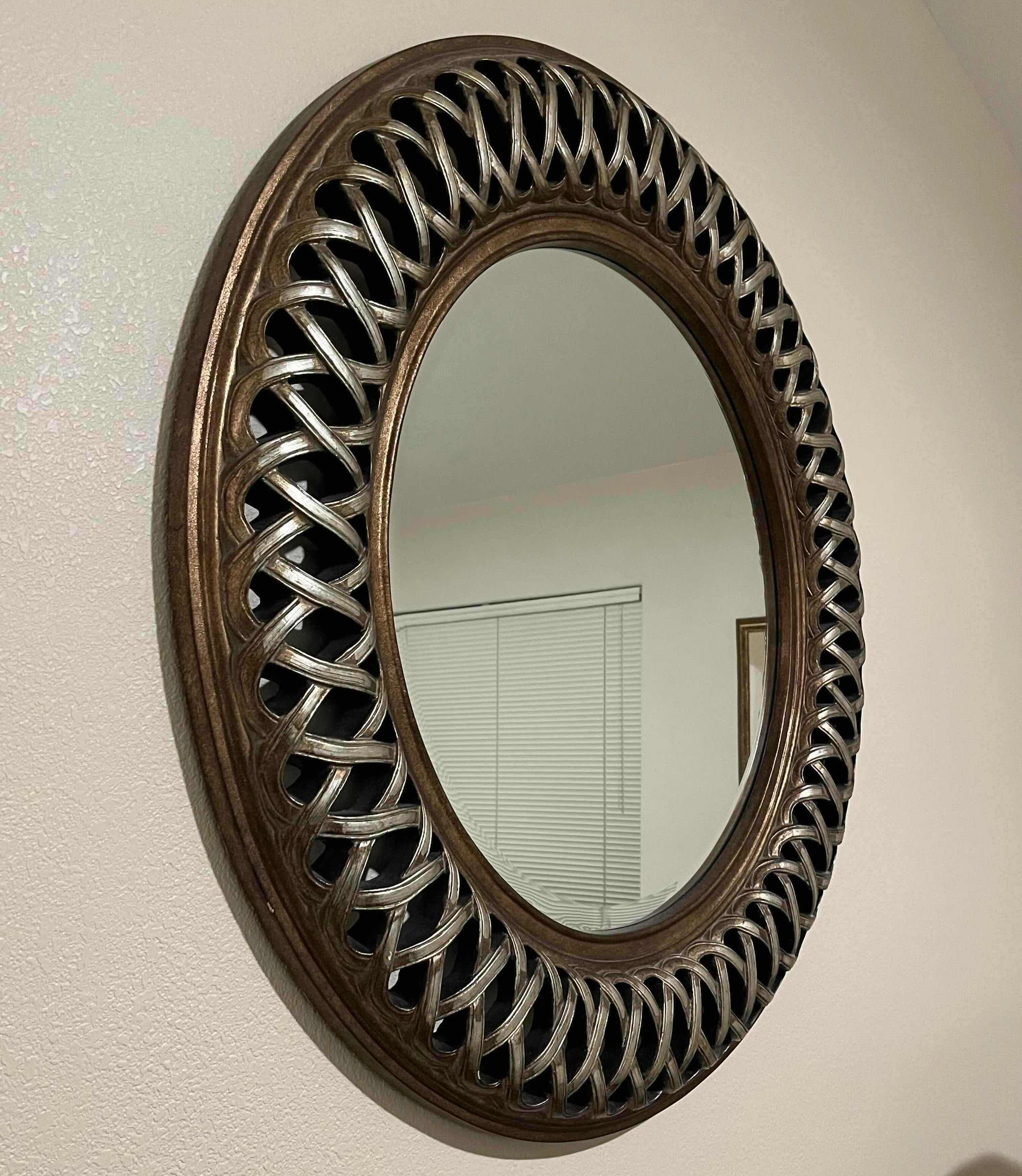 Photo 1 of $585.   UTTERMOST ENTWINED ANTIQUE SILVER & GOLD FINISH FRAMED MIRROR 44.5”