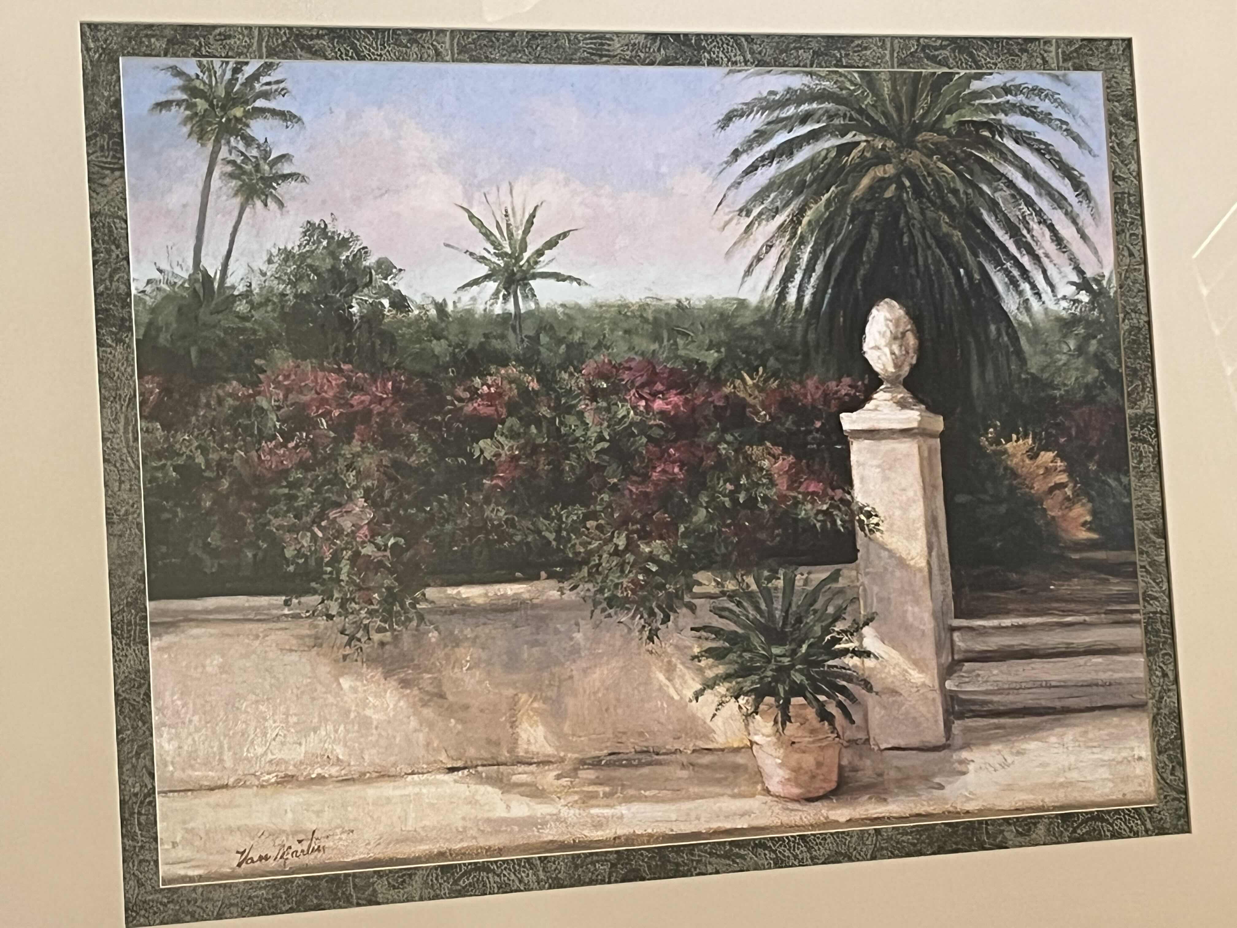 Photo 1 of PARAGON PALM GATE II BY VAN MARTIN FRAMED ARTWORK 26” X 32”
