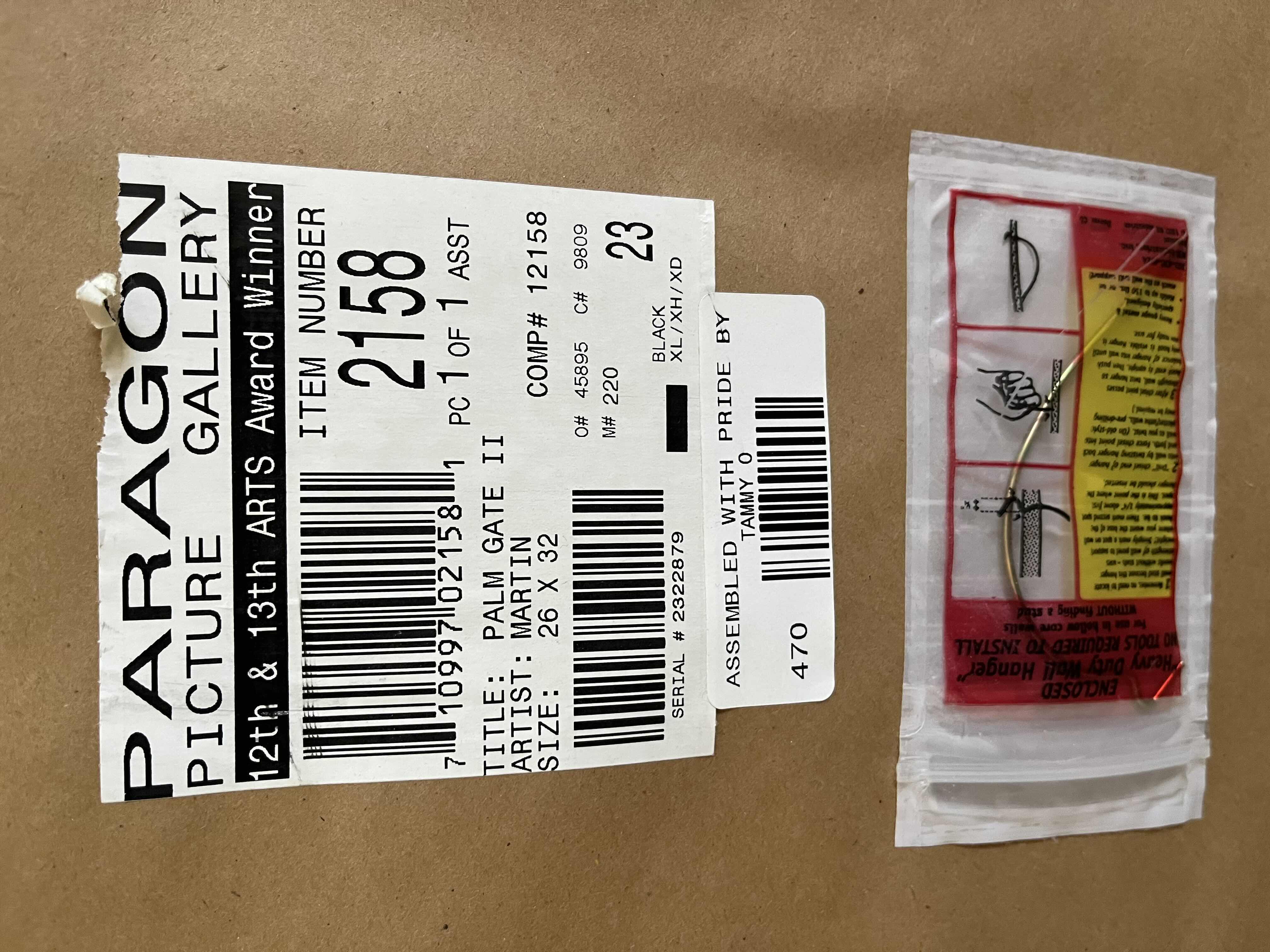 Photo 1 of PARAGON PALM GATE II BY VAN MARTIN FRAMED ARTWORK 26” X 32”