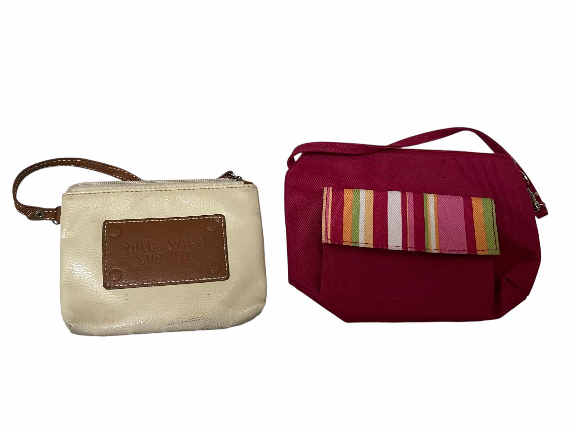 Photo 1 of NINE WEST LEATHER MAKEUP BAG & LANCOME PINK MAKEUP BAG