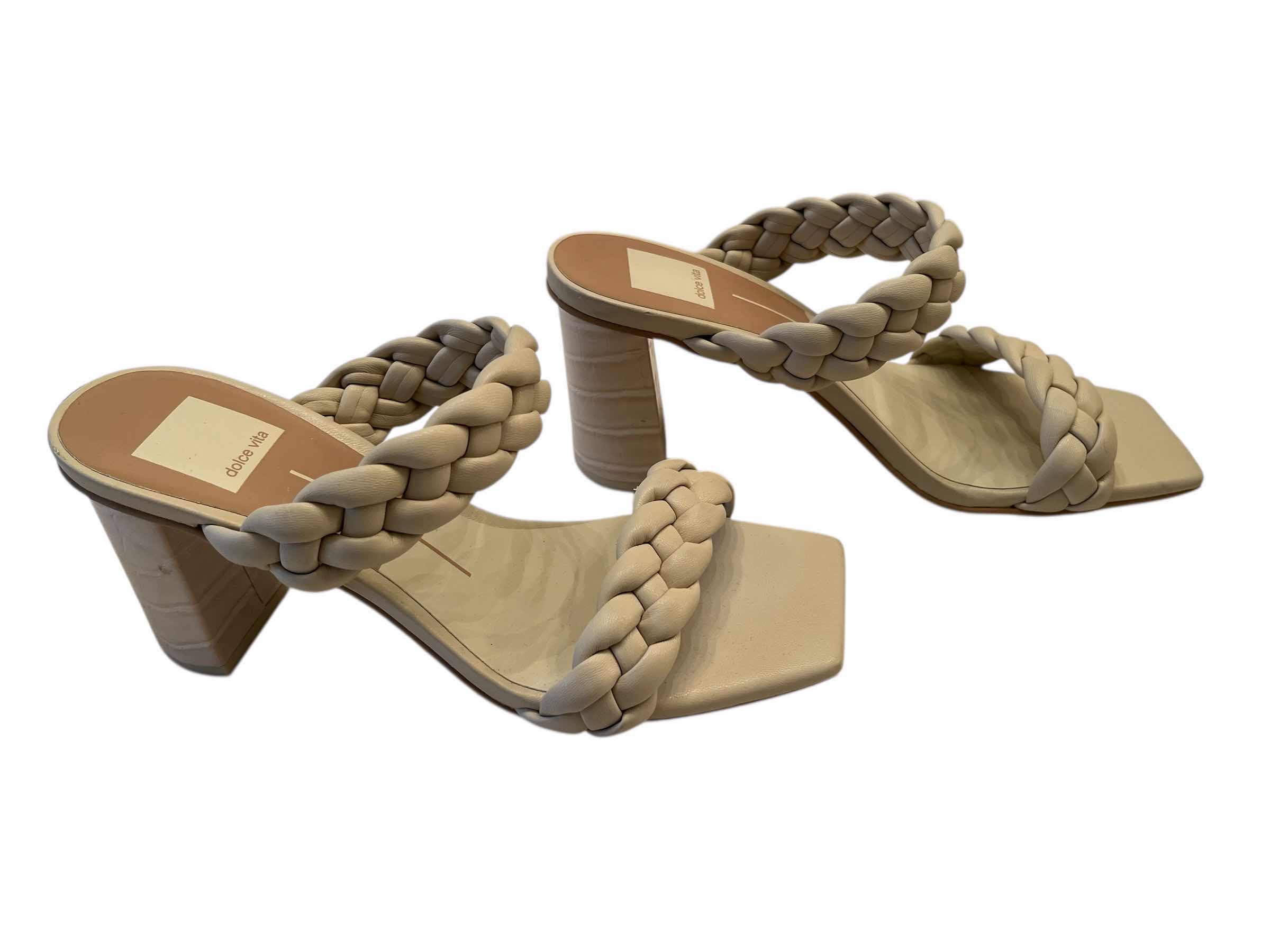 Photo 1 of DOLCE VITA OFF WHITE BRAID STRAP HEELED SANDALS WOMENS SIZE 8