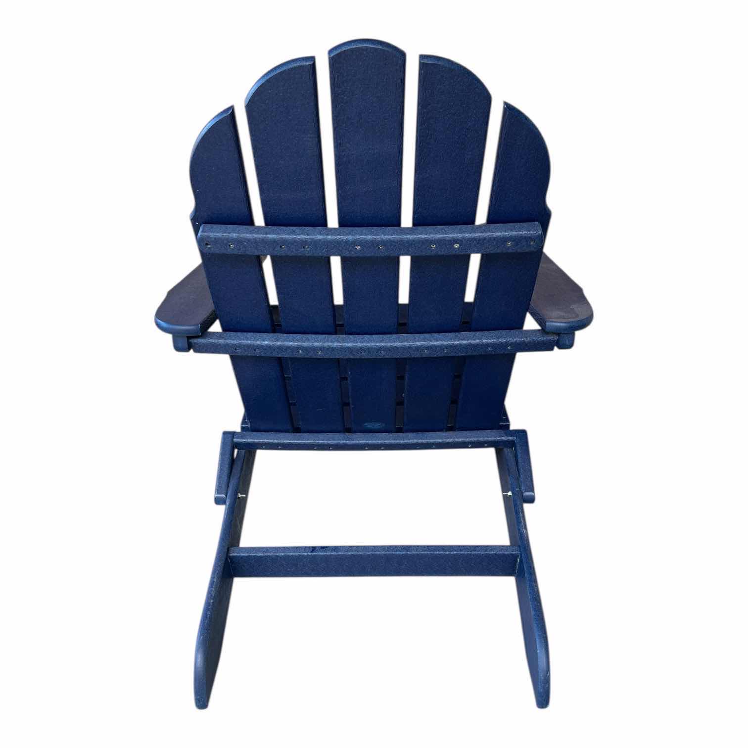 Photo 1 of BLUE WOOD FINISH RESIN PATIO LOUNGE CHAIR 29.5” X 35” H36”