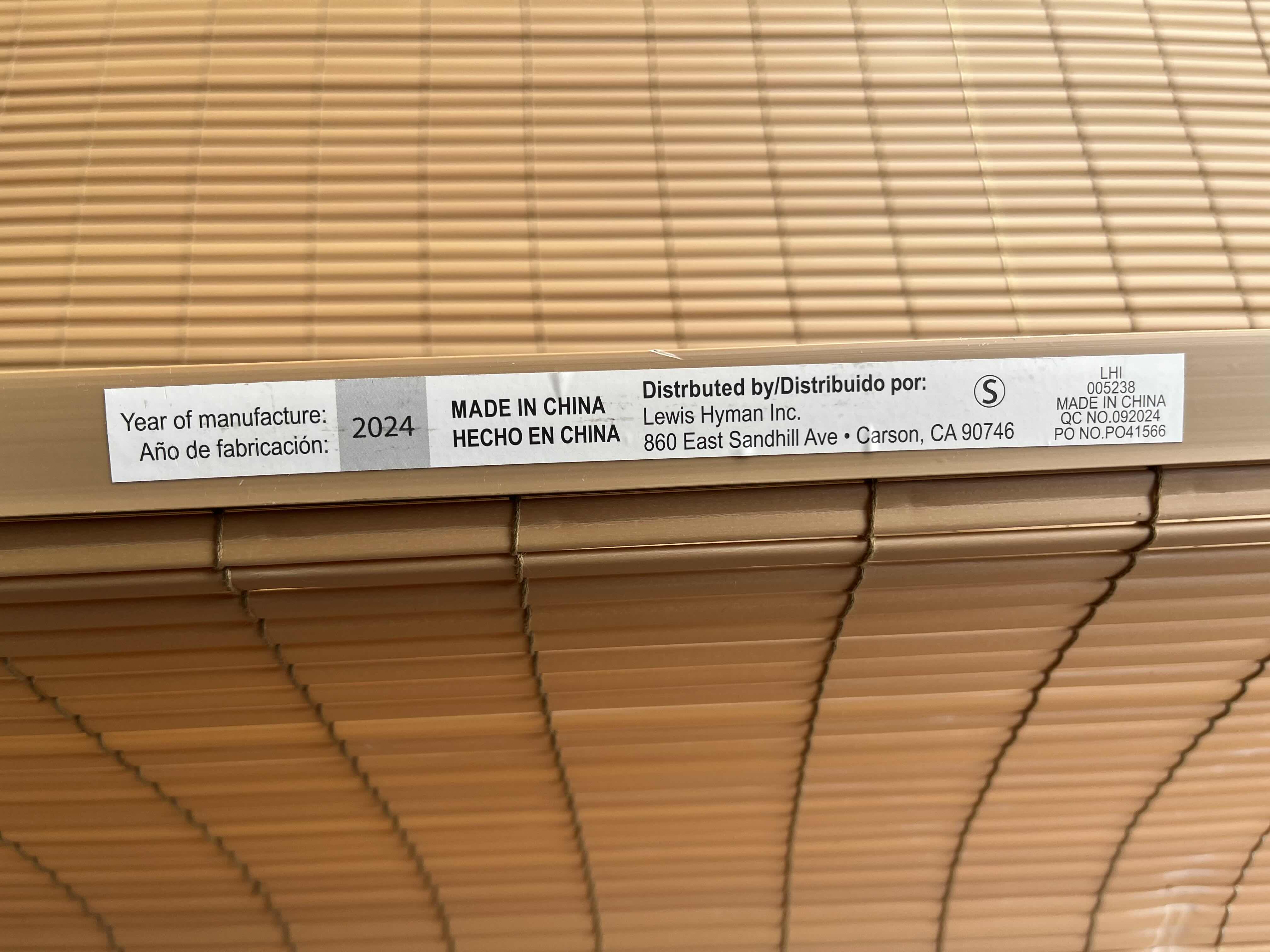 Photo 1 of LEWIS HYMAN TAN OUTDOOR PATIO BLINDS 48” X 70”