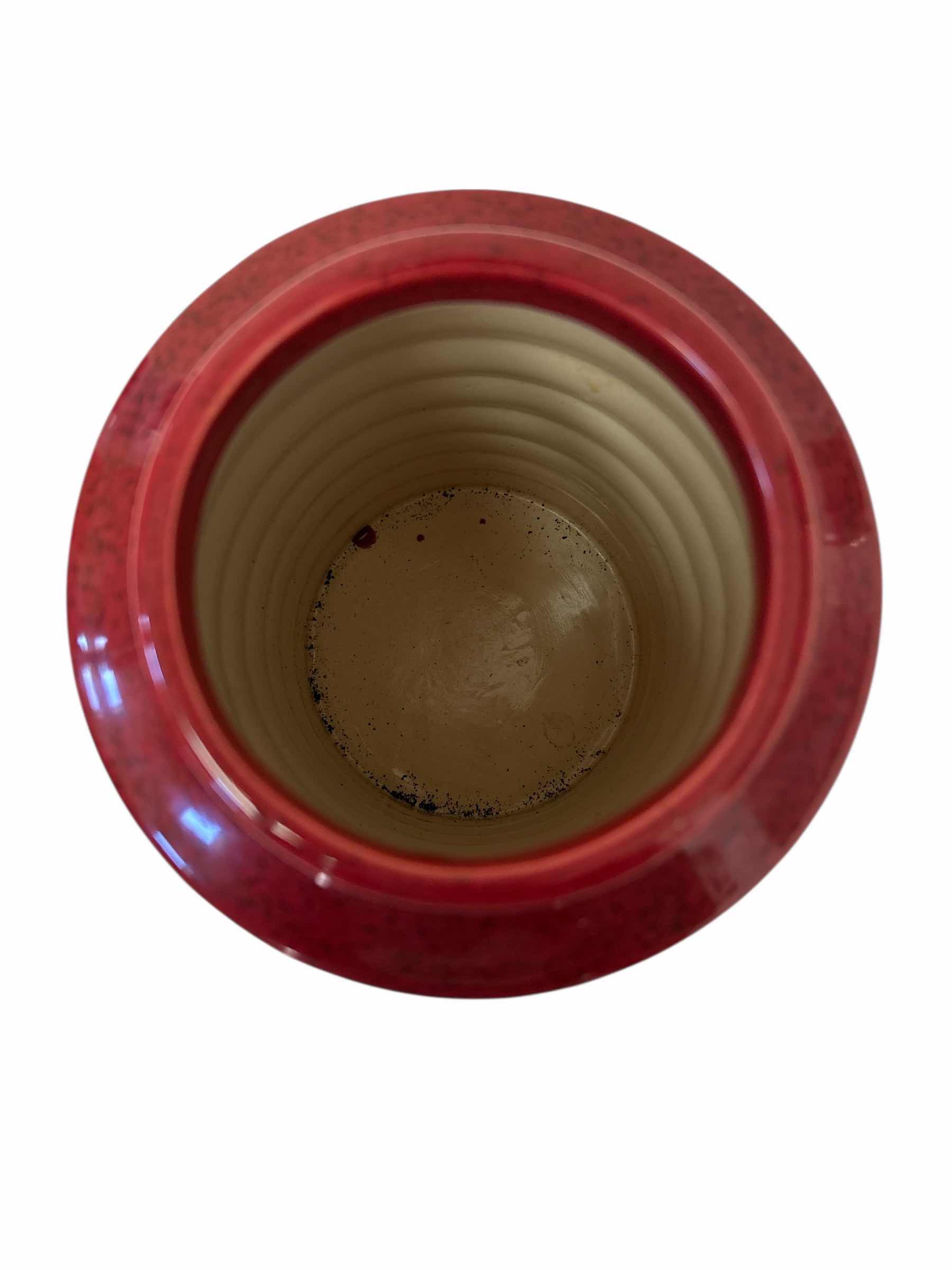 Photo 1 of PIER 1 RED CANISTER W LID H11”