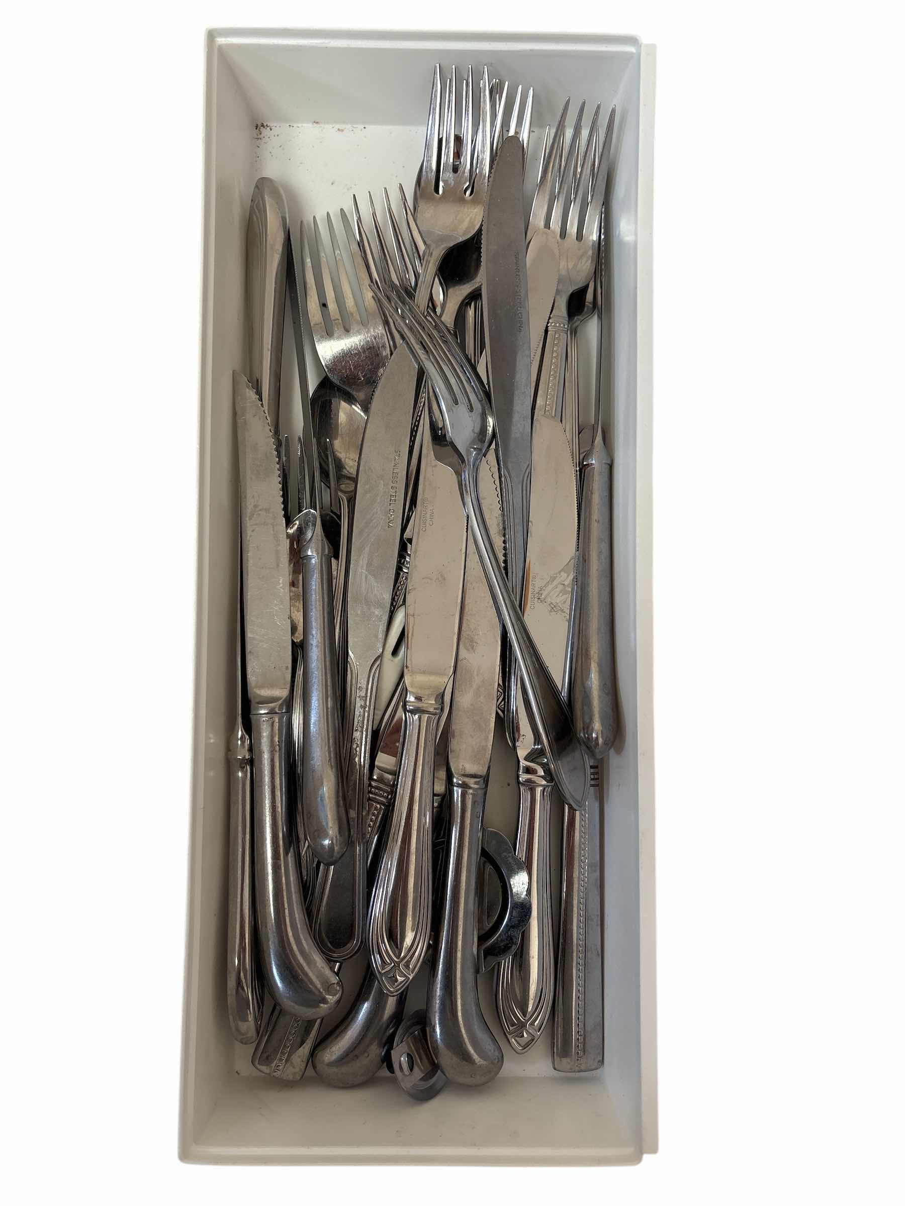 Photo 1 of TRAY OF KITCHEN FLATWARE