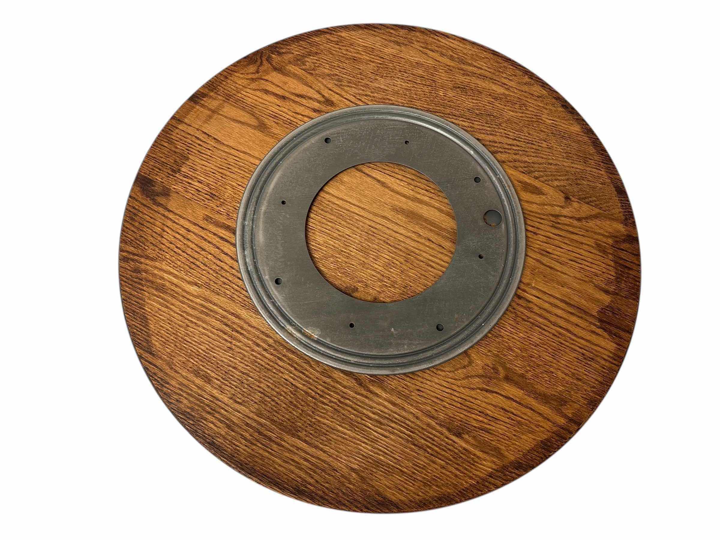 Photo 1 of WOOD LAZY SUSAN W GLASS TOP 22”