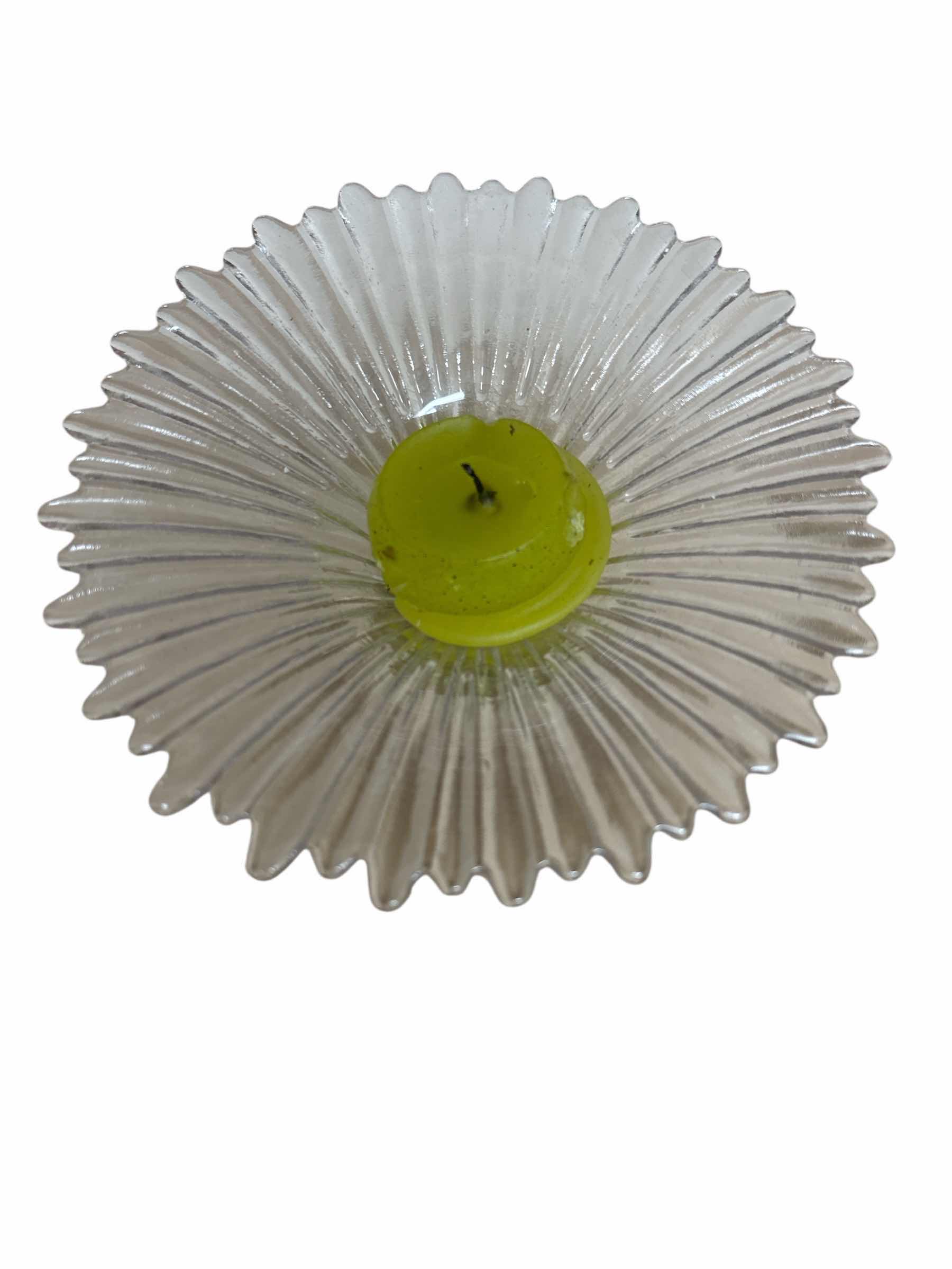 Photo 1 of HOME ESSENTIALS GLASS CANDLE HOLDERS (3)PCS H12",14",& 16”