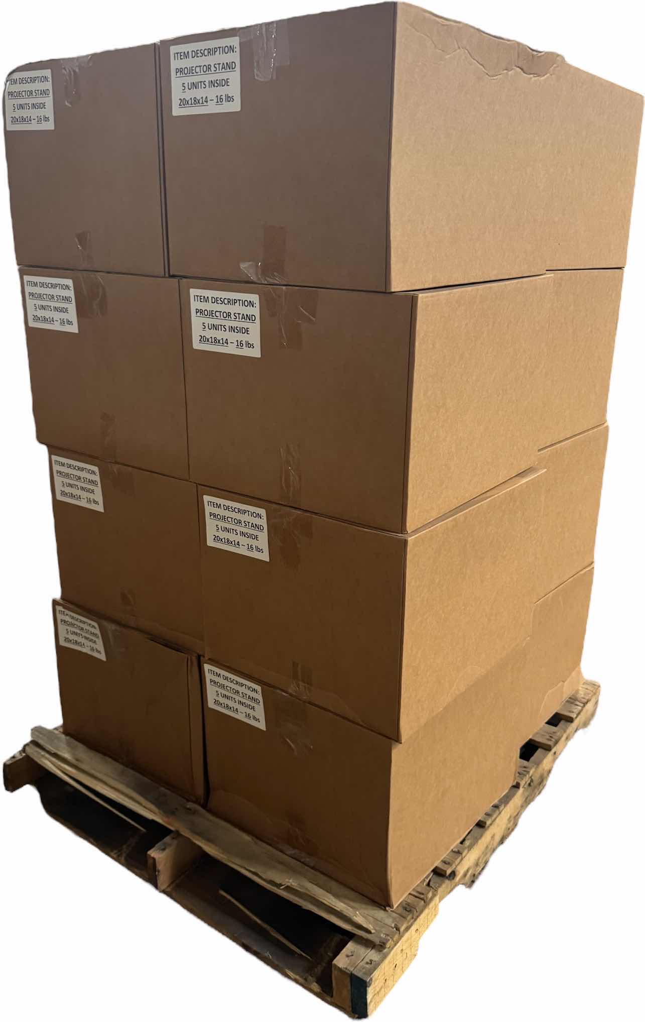 Photo 1 of NEW PALLET OF TOP PERCH PORTABLE LAPTOP/PROJECTOR TRIPOD STANDS WITH ADJUSTABLE HEIGHTS 18.5”- 42.5” 6.5LBS CAP (16 CASES/5 PER CASE) READ NOTES