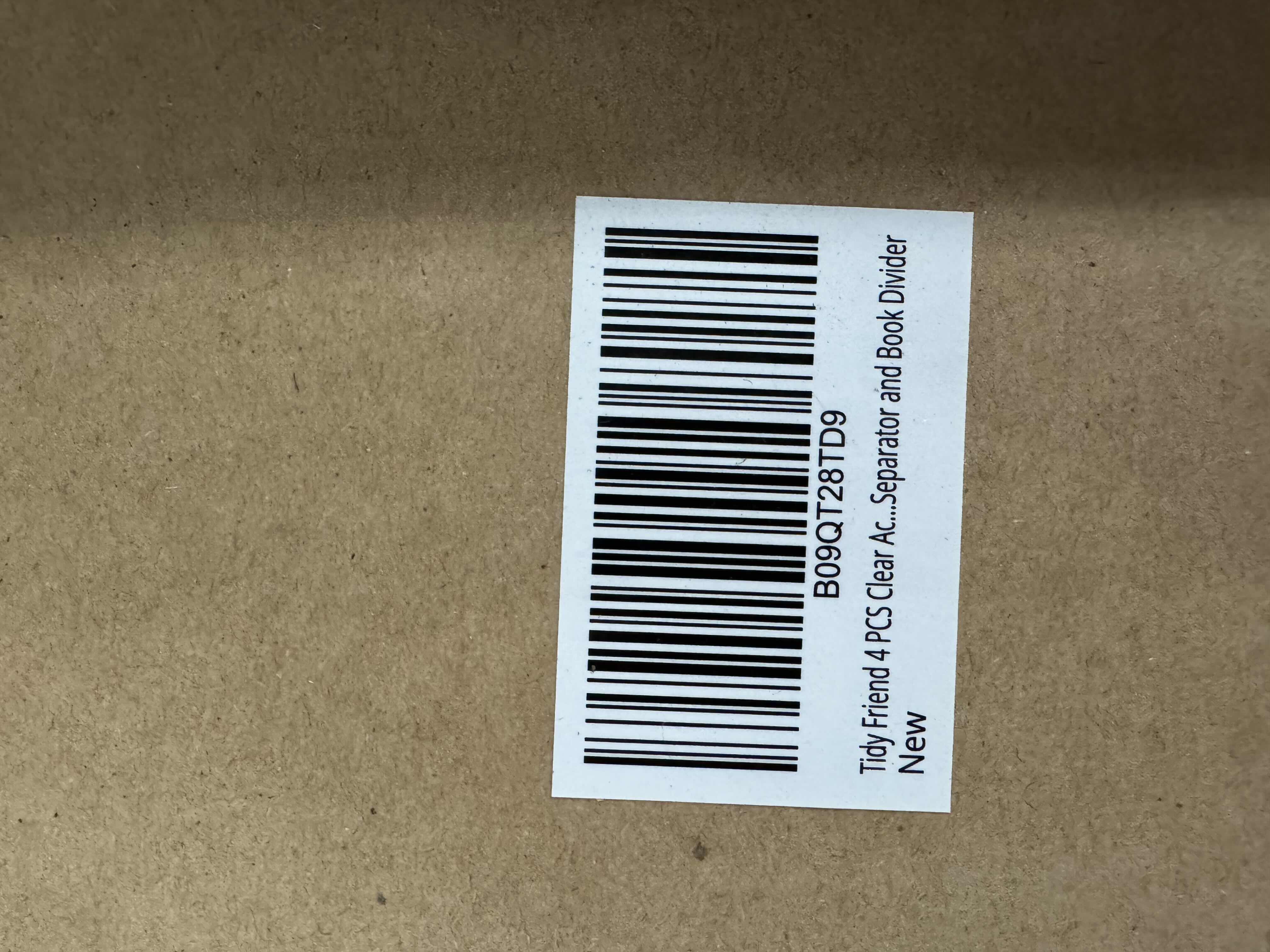 Photo 1 of NEW PALLET OF TIDY FRIEND 4 PCS CLEAR ACRYLIC SHELF DIVIDERS FOR CLOSET ORGANIZATION BOOK DIVIDER 7.87”x 1.18” x 11.8”H (APPROXIMATELY 150 CASES/4 PER CASE)