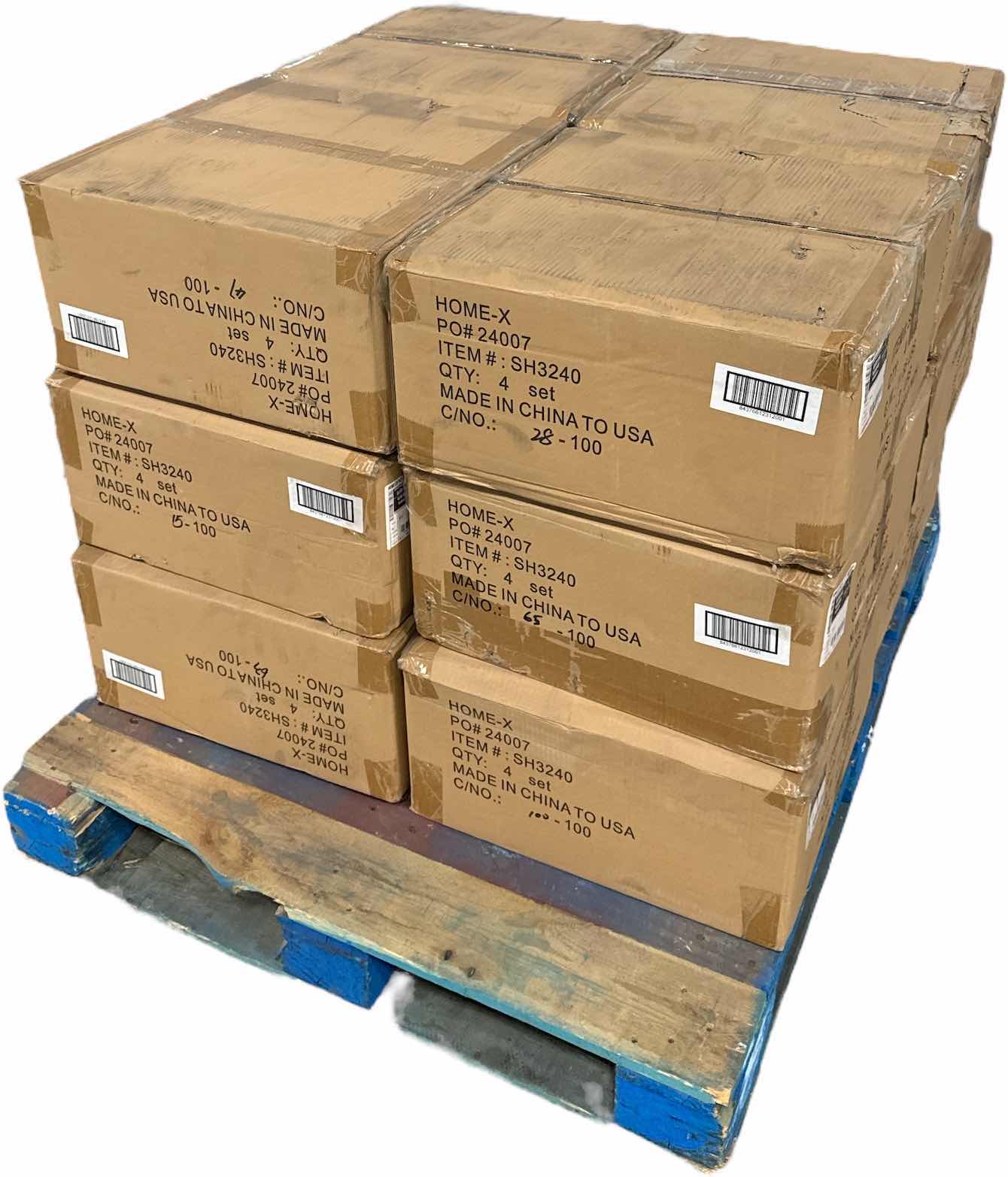 Photo 1 of NEW PALLET OF HOME-X CANISTER SET FOR KITCHEN COUNTER POTATO AND ONION STORAGE CONTAINERS SOFT WHITE (11 CASES/4 PER CASE) READ NOTES