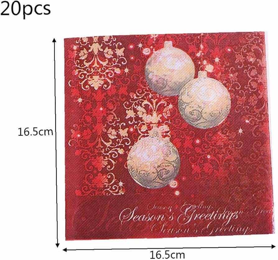 Photo 1 of CASE OF HOME-X SEASONS GREETINGS PAPER NAPKINS 6.5” (63 SETS/48PCS PER SET/3024 TOTAL) READ NOTES