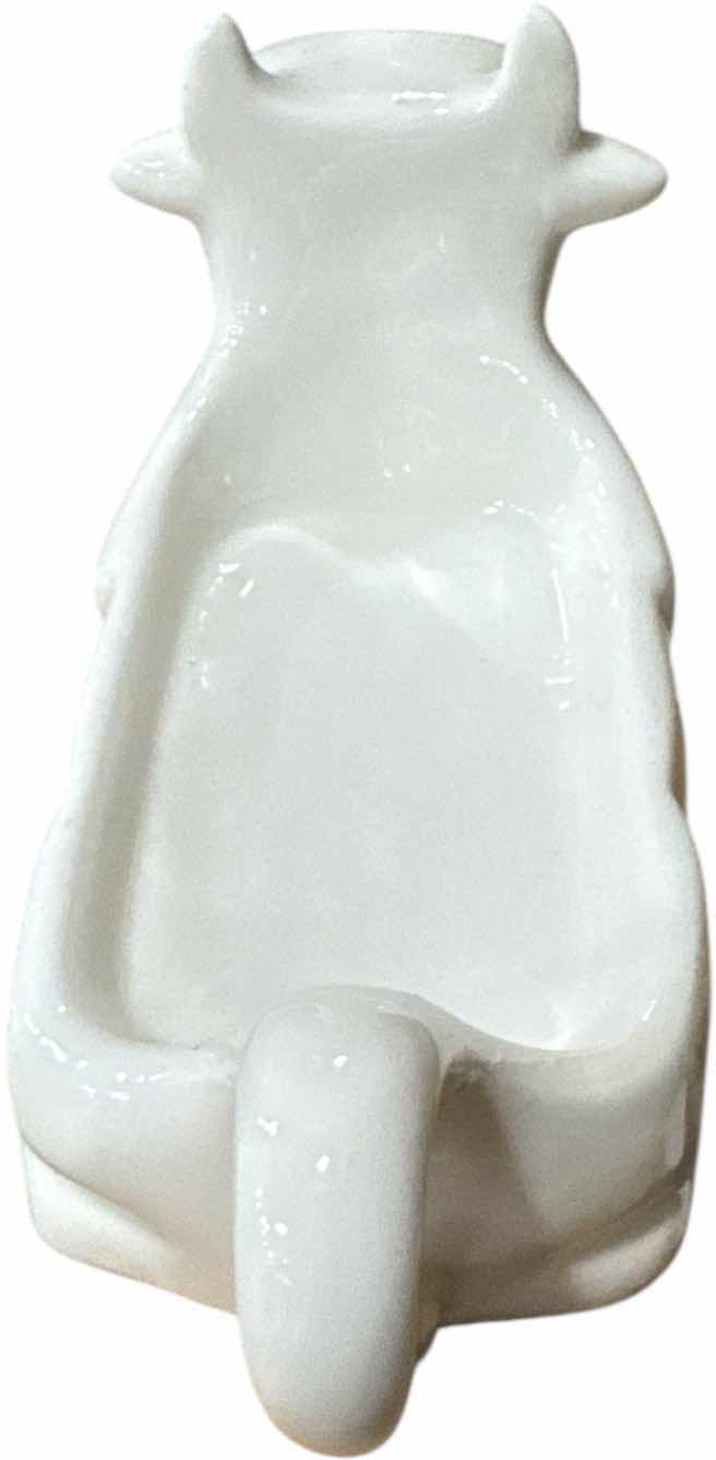 Photo 1 of 2- HOME-X COW BUTTER CERAMIC DISH WHITE 8” X 3” X H4”