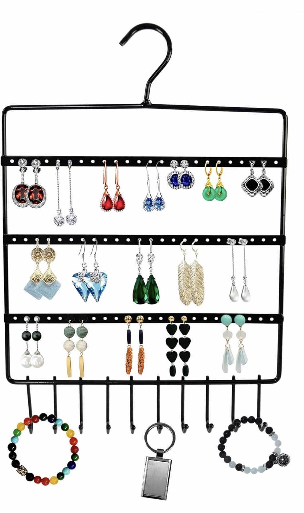 Photo 1 of NEW PALLET OF HOME X BLACK 3 TIER HANGING JEWELRY RACKS (16 PER CASE/14 CASES) READ NOTES