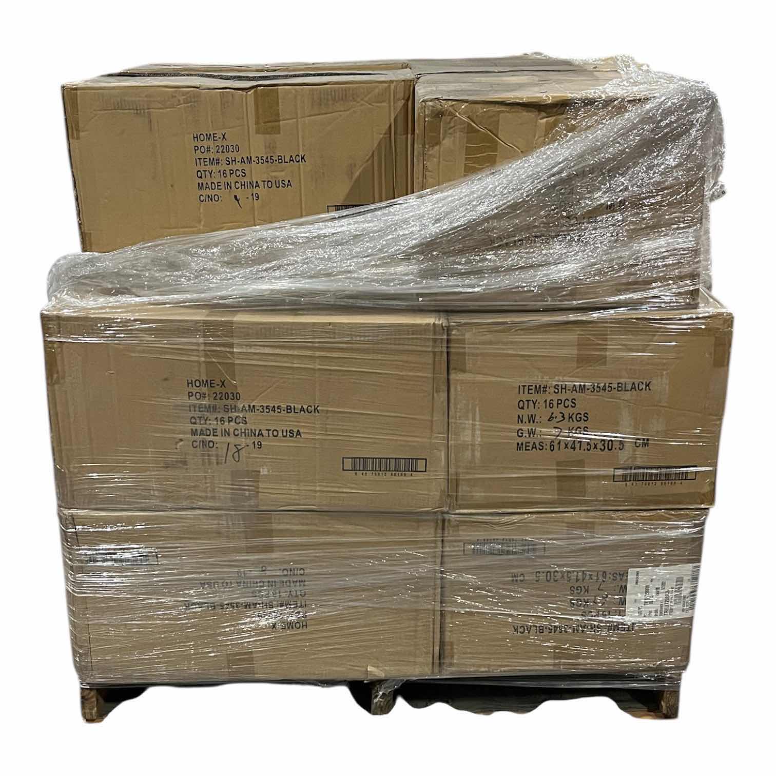 Photo 1 of NEW PALLET OF HOME X BLACK 3 TIER HANGING JEWELRY RACKS (16 PER CASE/14 CASES) READ NOTES