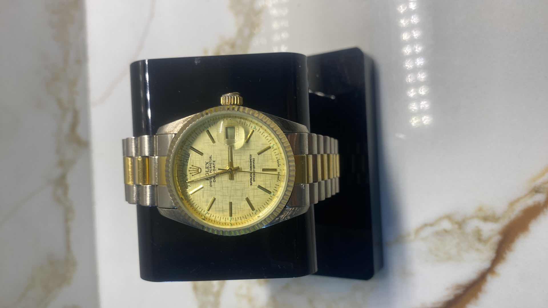 Photo 1 of REPLICA MEN’S ROLEX OYSTER PERPETUAL DAY DATE AUTOMATIC MOVEMENT WATCH