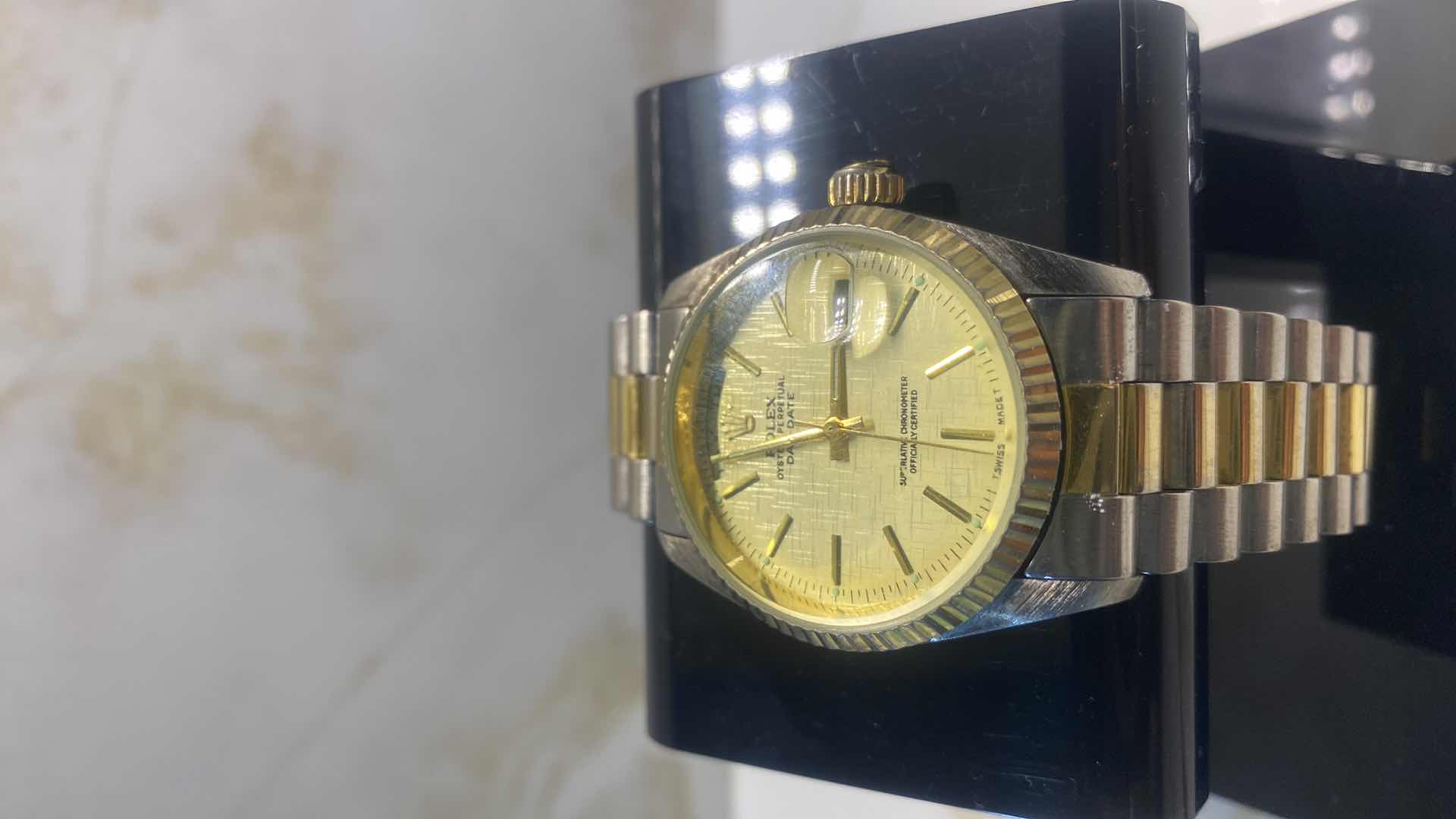 Photo 1 of REPLICA MEN’S ROLEX OYSTER PERPETUAL DAY DATE AUTOMATIC MOVEMENT WATCH