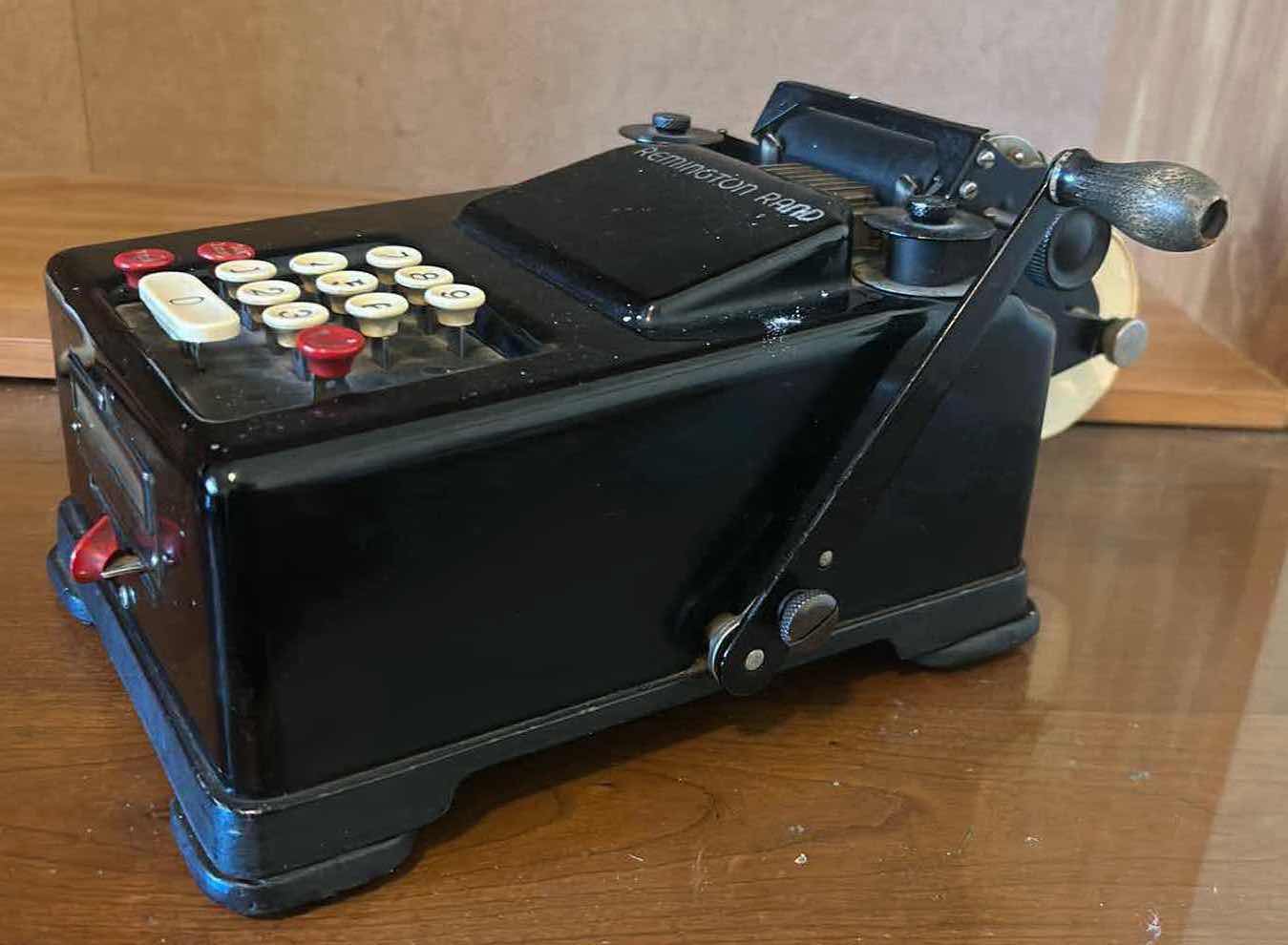 View 4 of VINTAGE REMINGTON RAND MECHANICAL 10 KEY ADDING MACHINE & CALCULATOR FROM 1920s