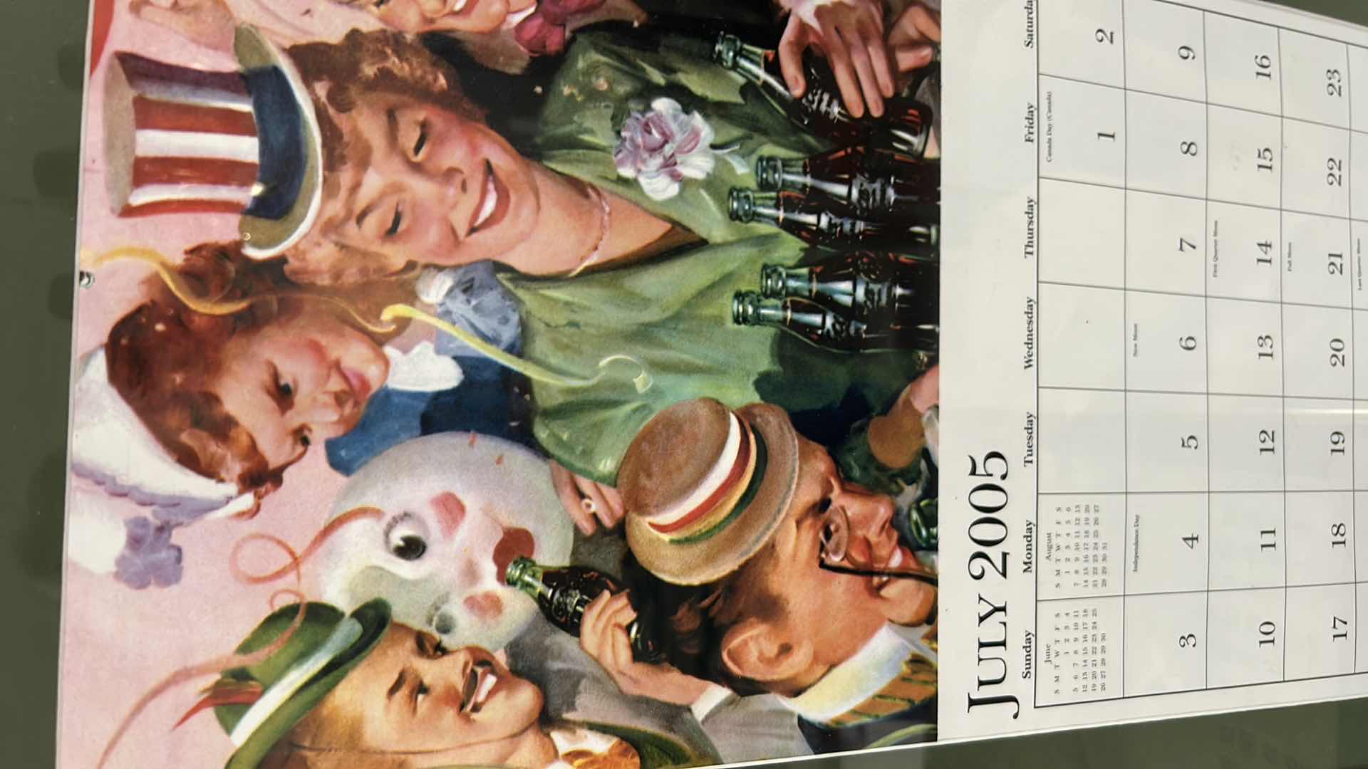 View 3 of THREE VINTAGE FRAMED COCA COLA ADVERTISING CALENDAR PAGES FROM 1973/ 2005
14" X 22" 15" X 26"