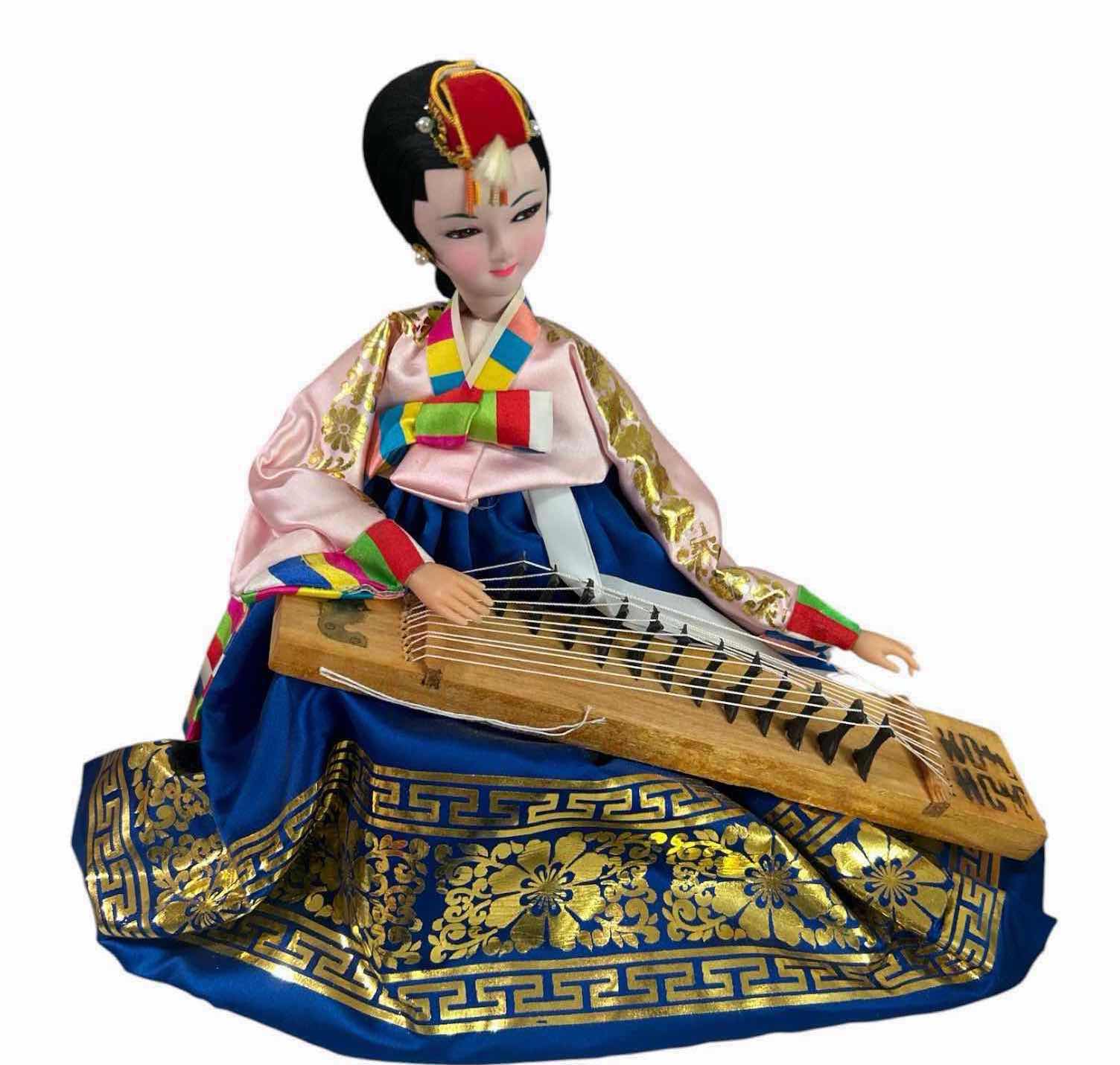View 1 of VINTAGE KOREAN CULTURAL DOLL H 11"