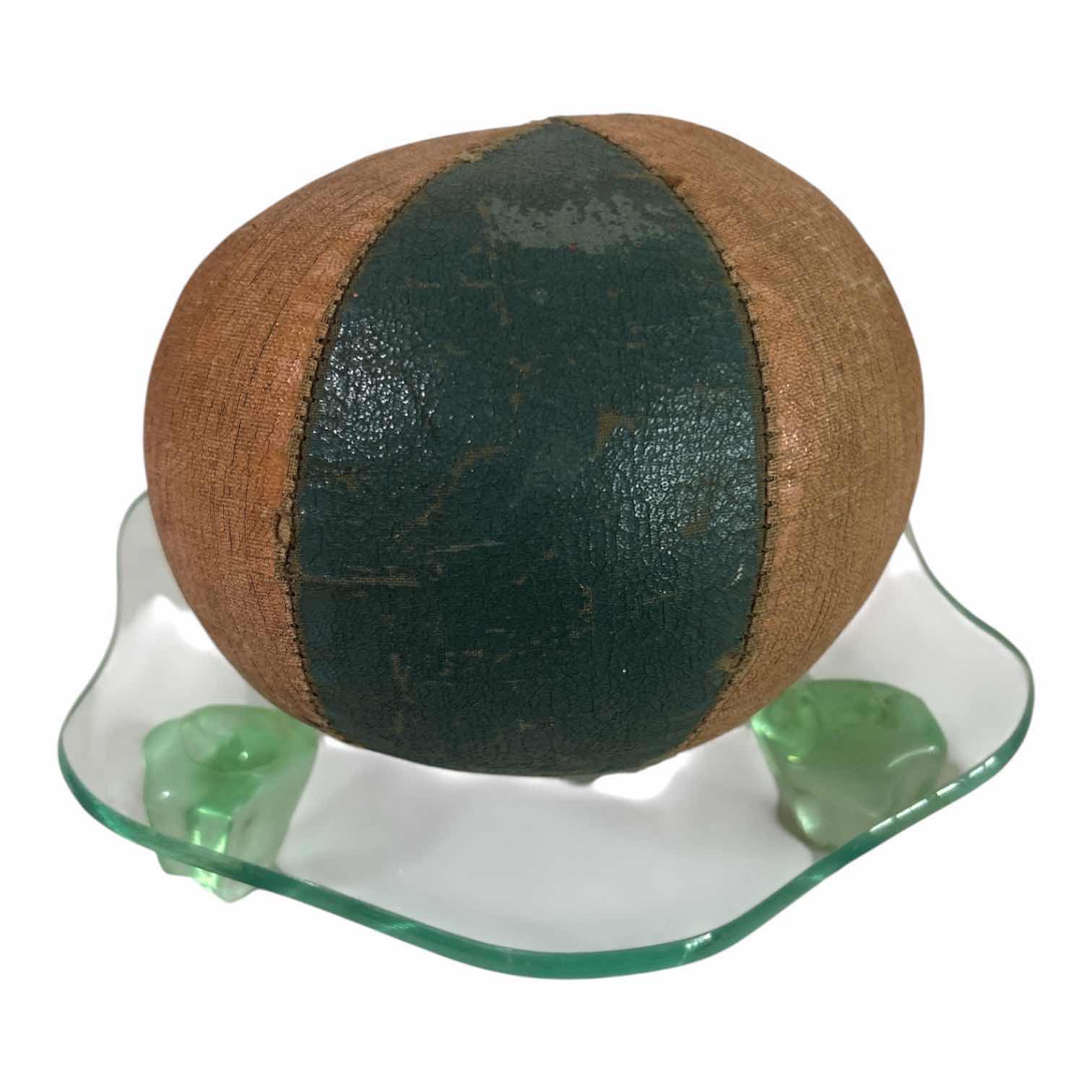 View 1 of VINTAGE OILCLOTH TOYBALL 6"