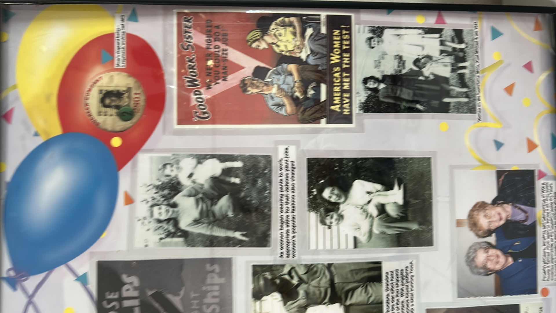 View 4 of FRAMED WORLD WAR II DISPLAY W COLLECTION WARTIME MEMORABILIA DOCUMENTS ETC 30" X 25"