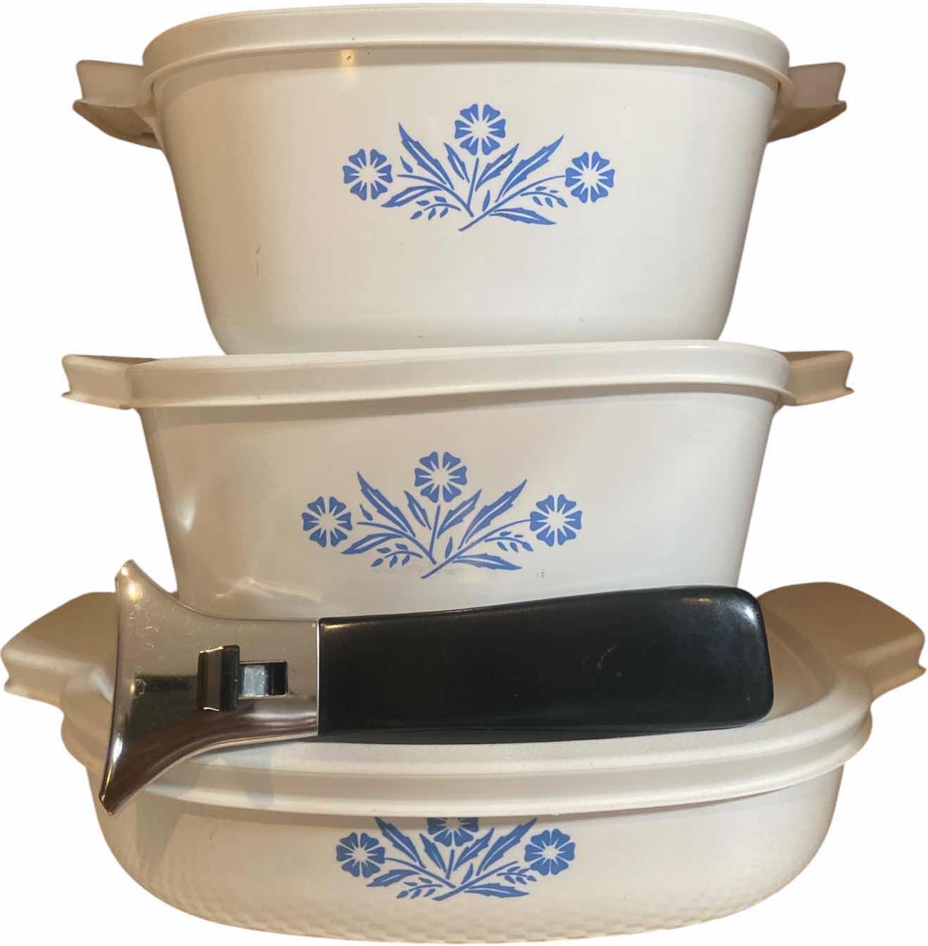 View 1 of CONTENTS OF CABINET - 7 CORNING WEAR BLUE CORNFLOWER