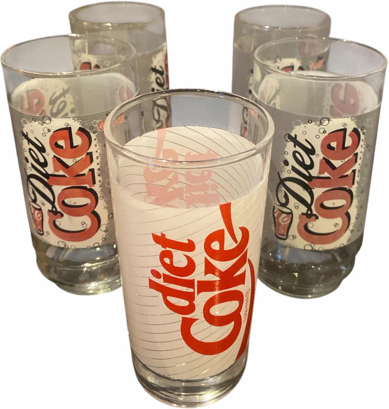 View 1 of VINTAGE DIET COKE GLASSES (7)