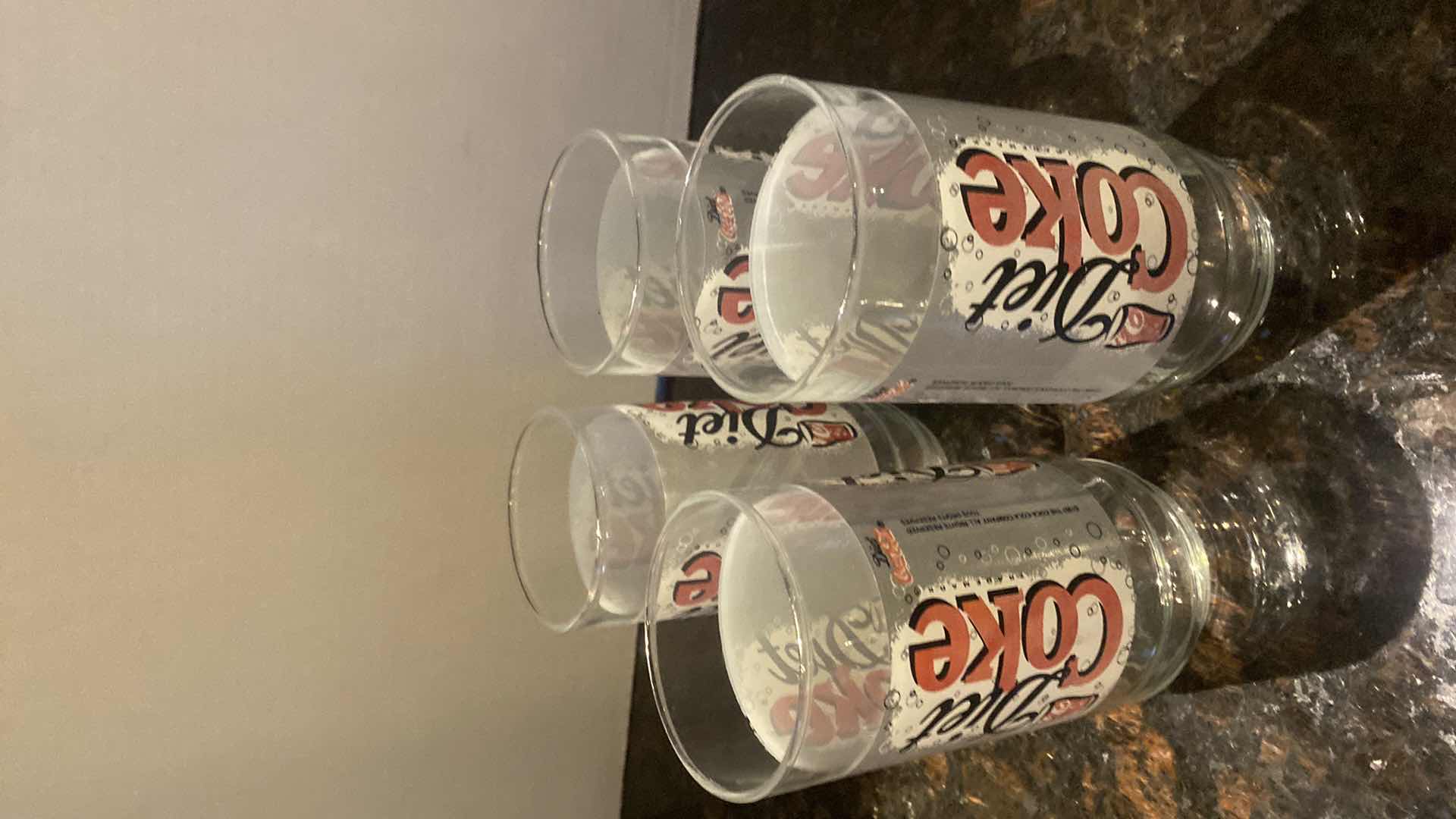 View 2 of VINTAGE DIET COKE GLASSES (7)