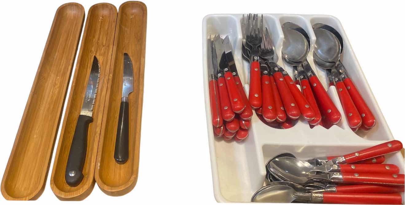 View 1 of CONTENTS OF DRAWER – SILVERWARE KNIVES & PIE ACCESSORIES