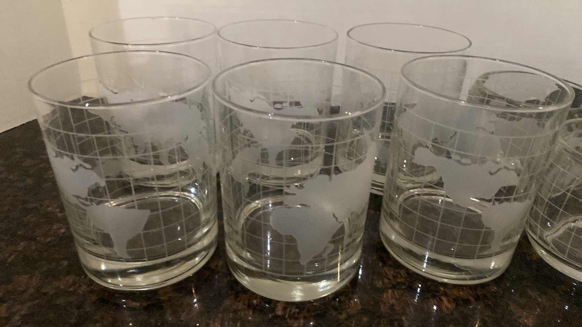 View 3 of VINTAGE 1970S NESCAFÉ PROMOTIONAL WORLD GLOBAL OLD-FASHIONED GLASSES & COFFEE MUGS (10)